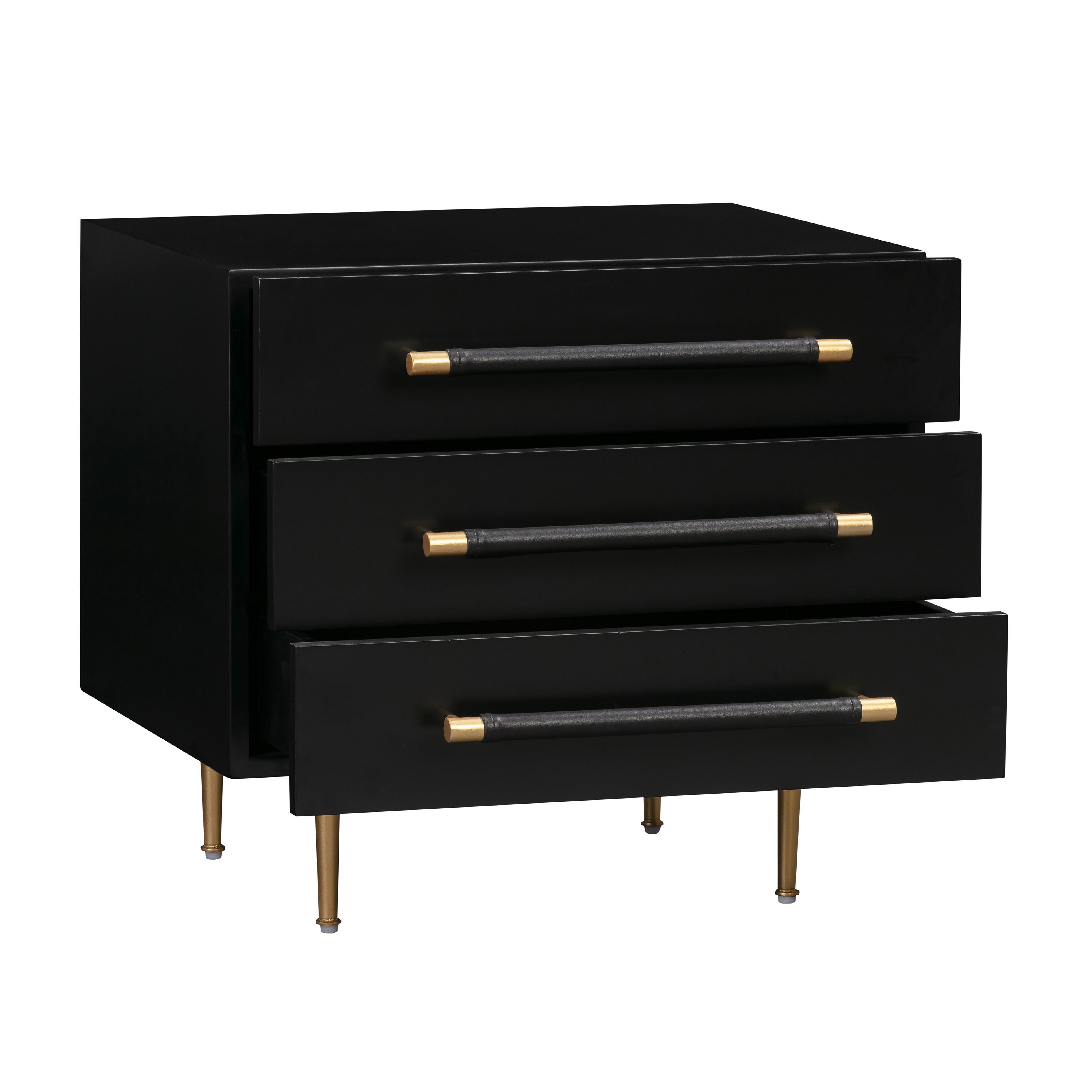 Trident Black Nightstand - UK