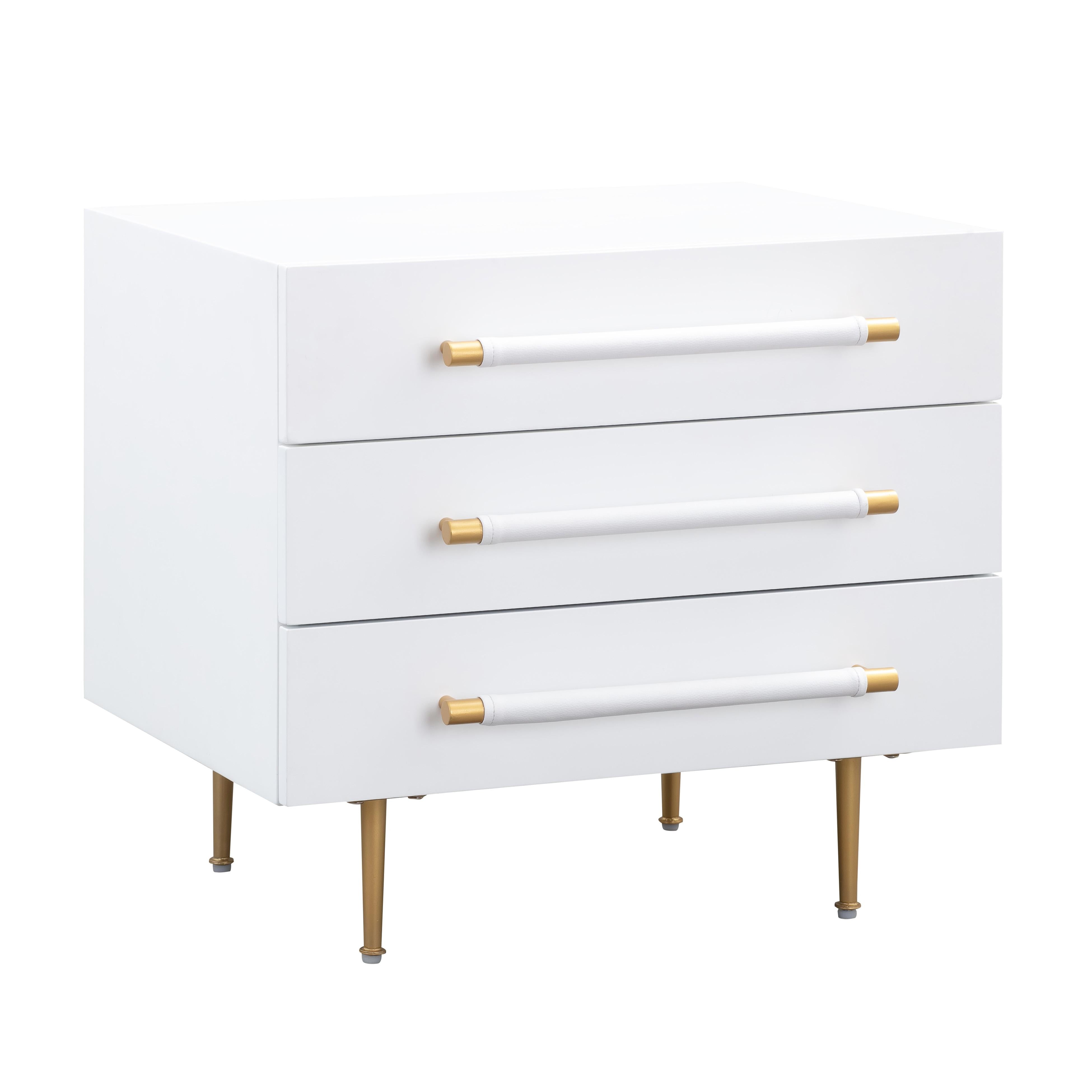 Trident White Nightstand - UK