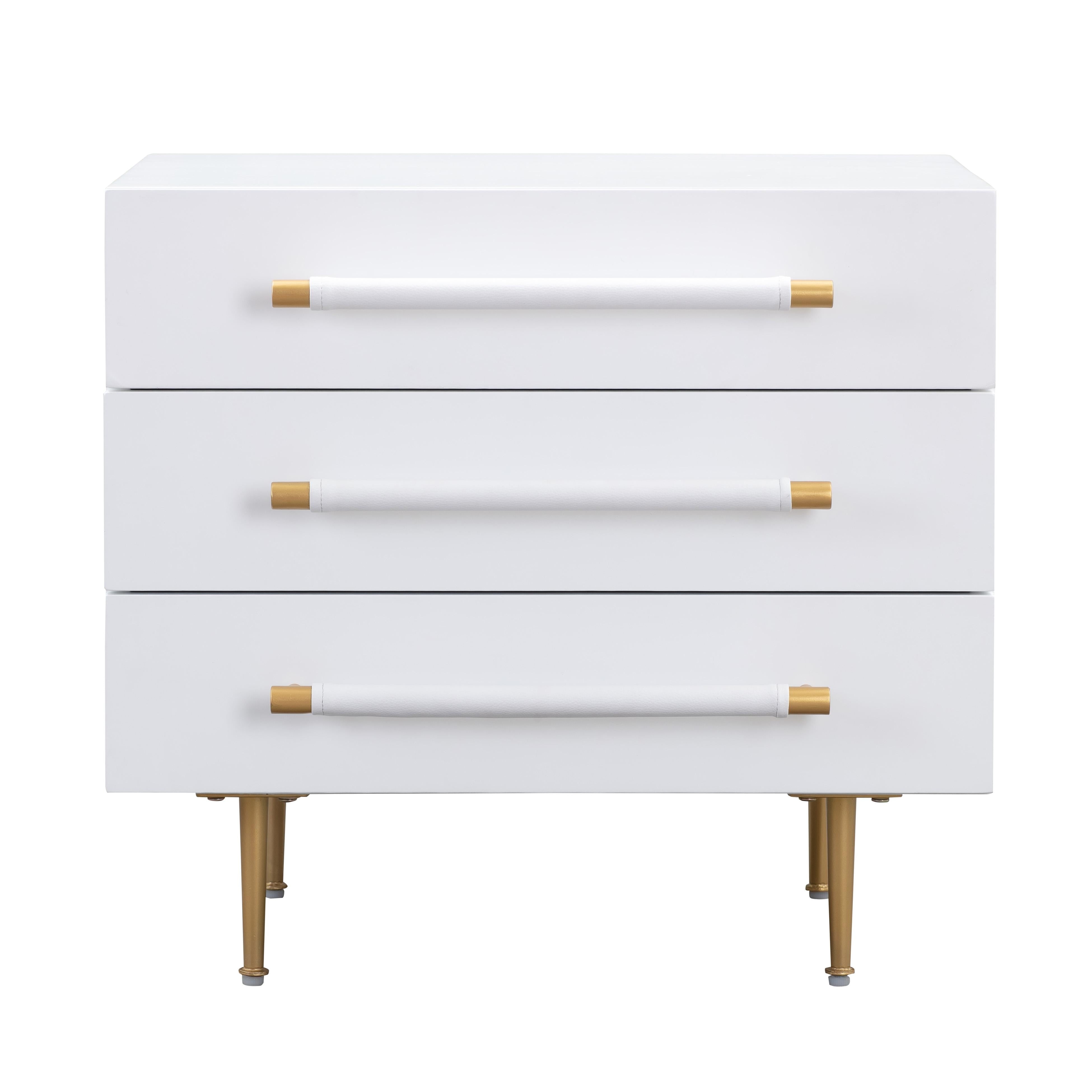Trident White Nightstand - UK
