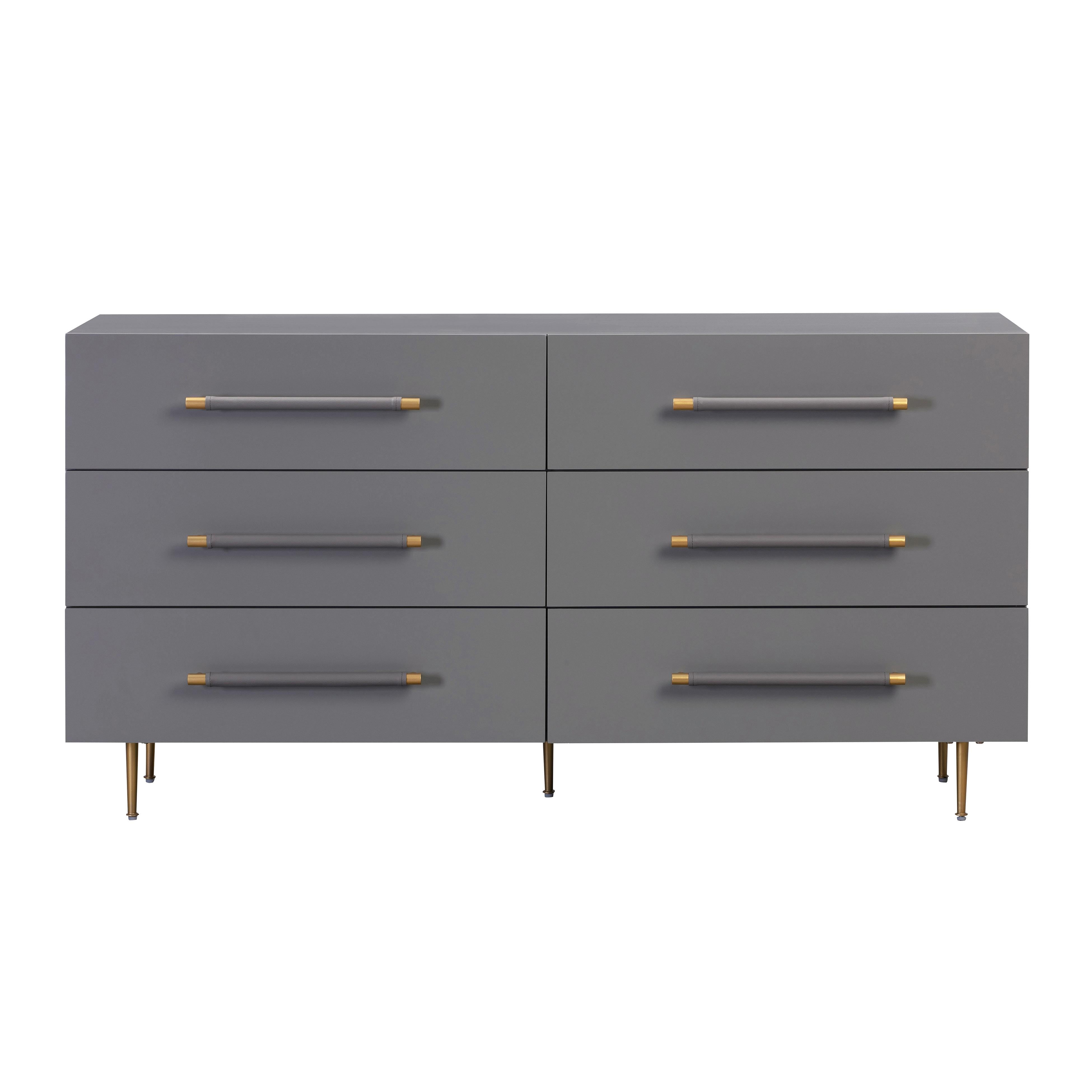Trident Grey 6 Drawer Dresser
