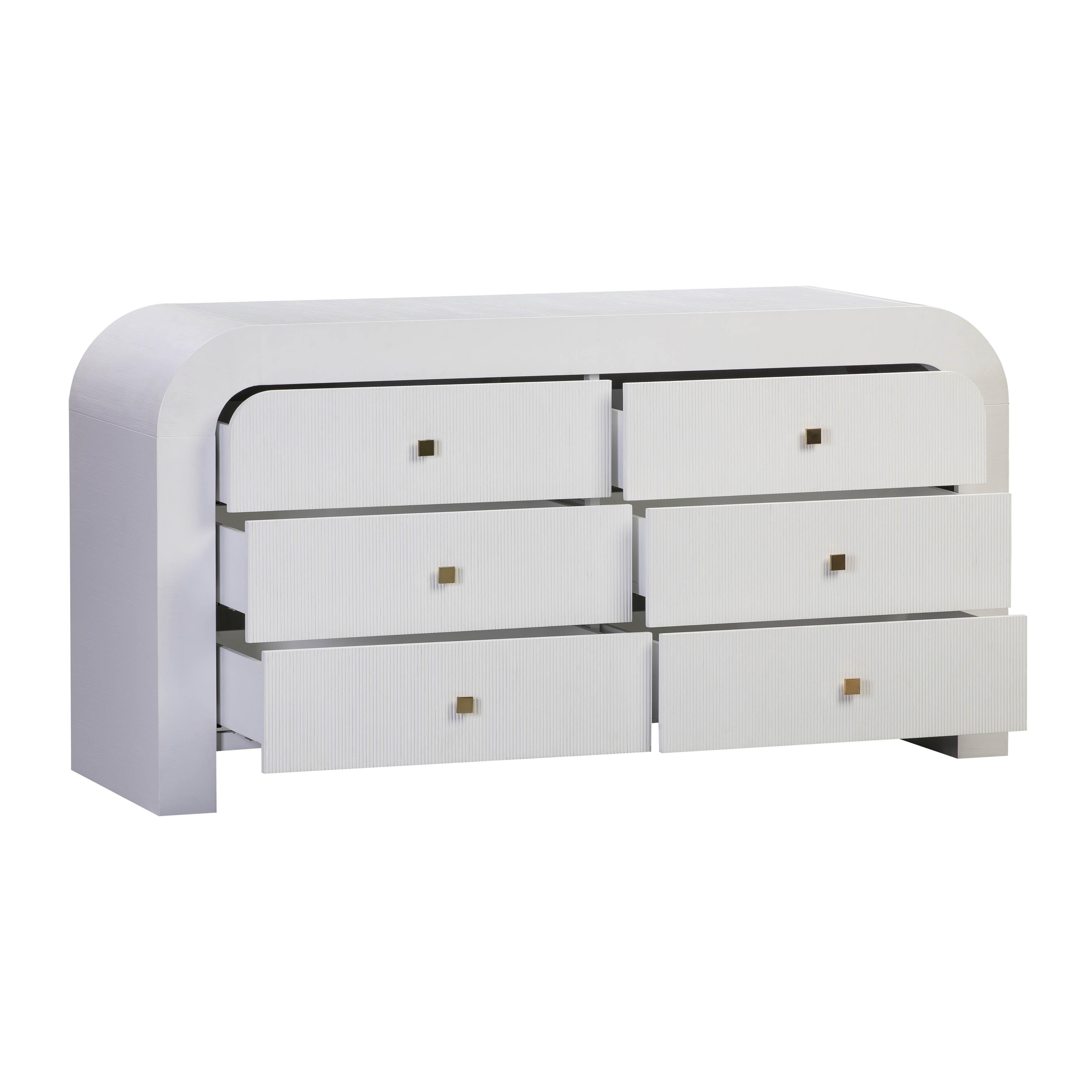 Hump 6 Drawer White Dresser - UK