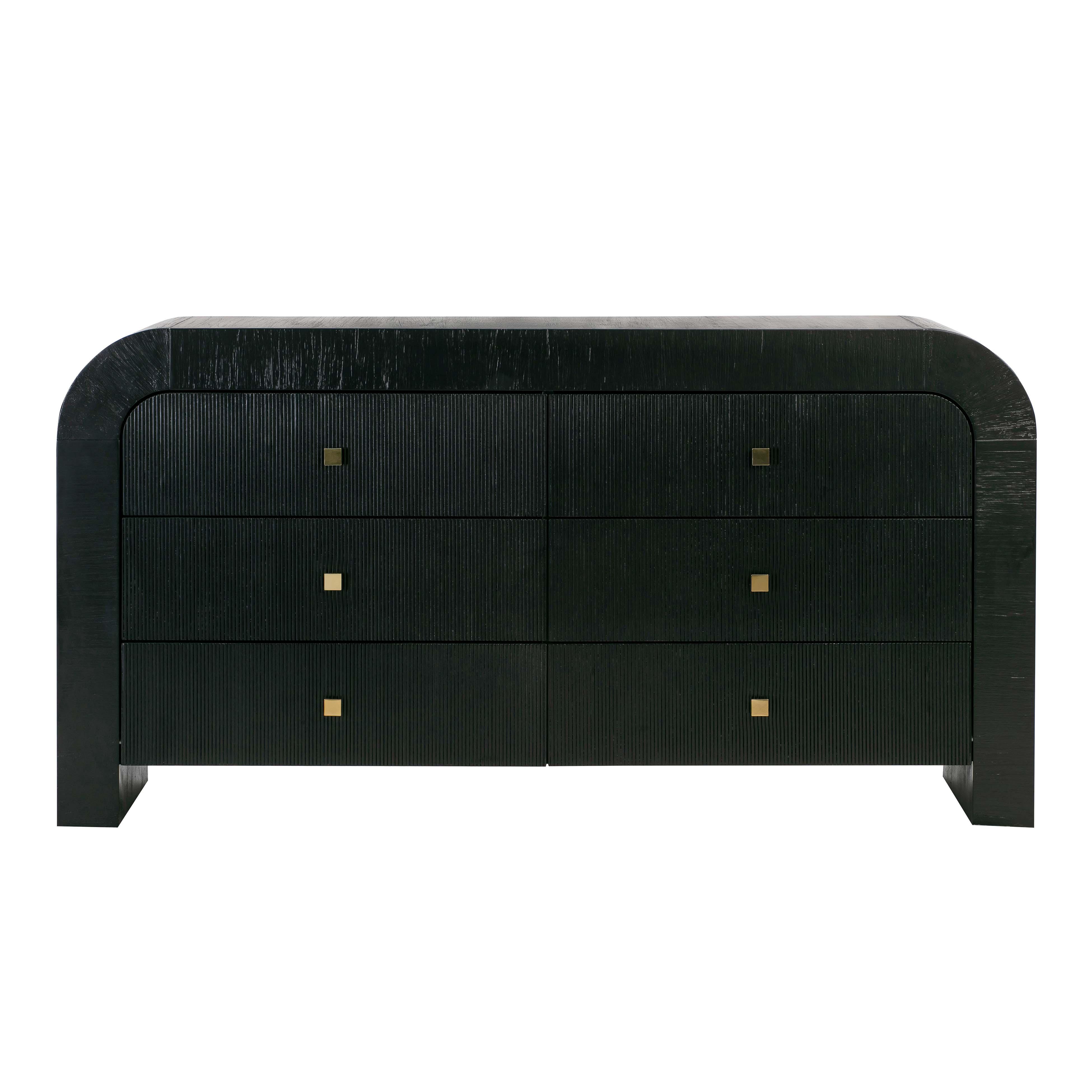 Hump 6 Drawer Black Dresser - UK