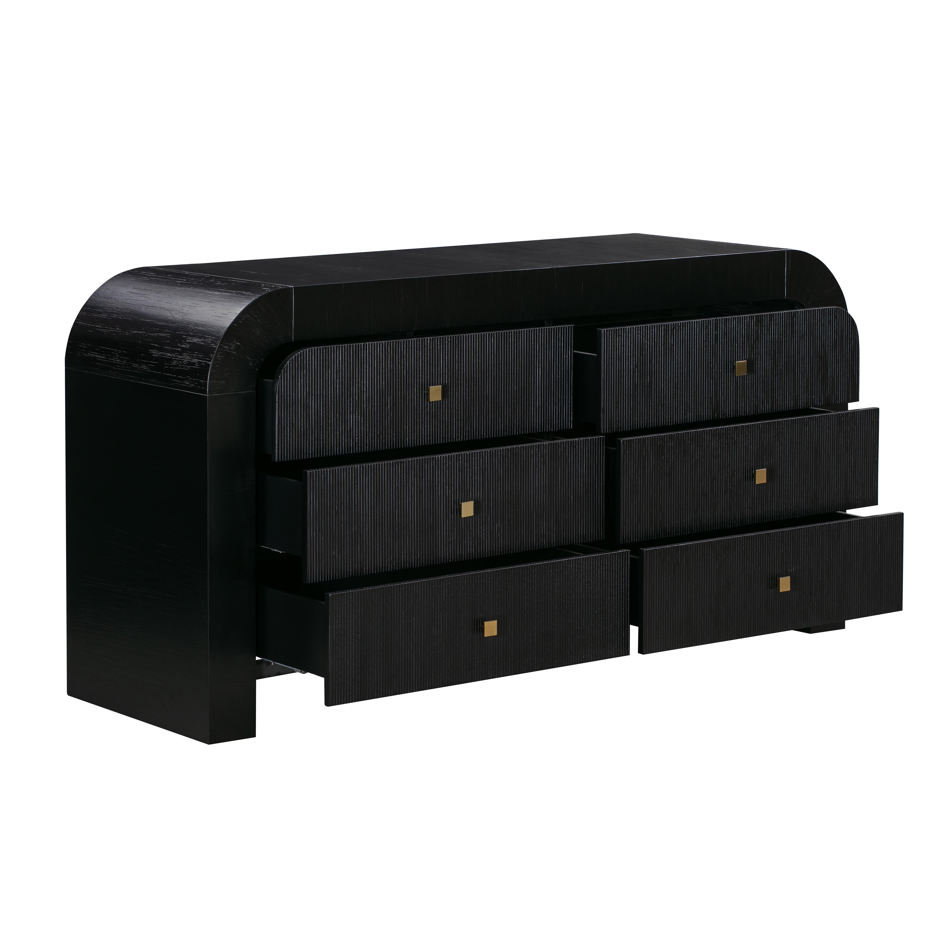 Hump 6 Drawer Black Dresser - UK