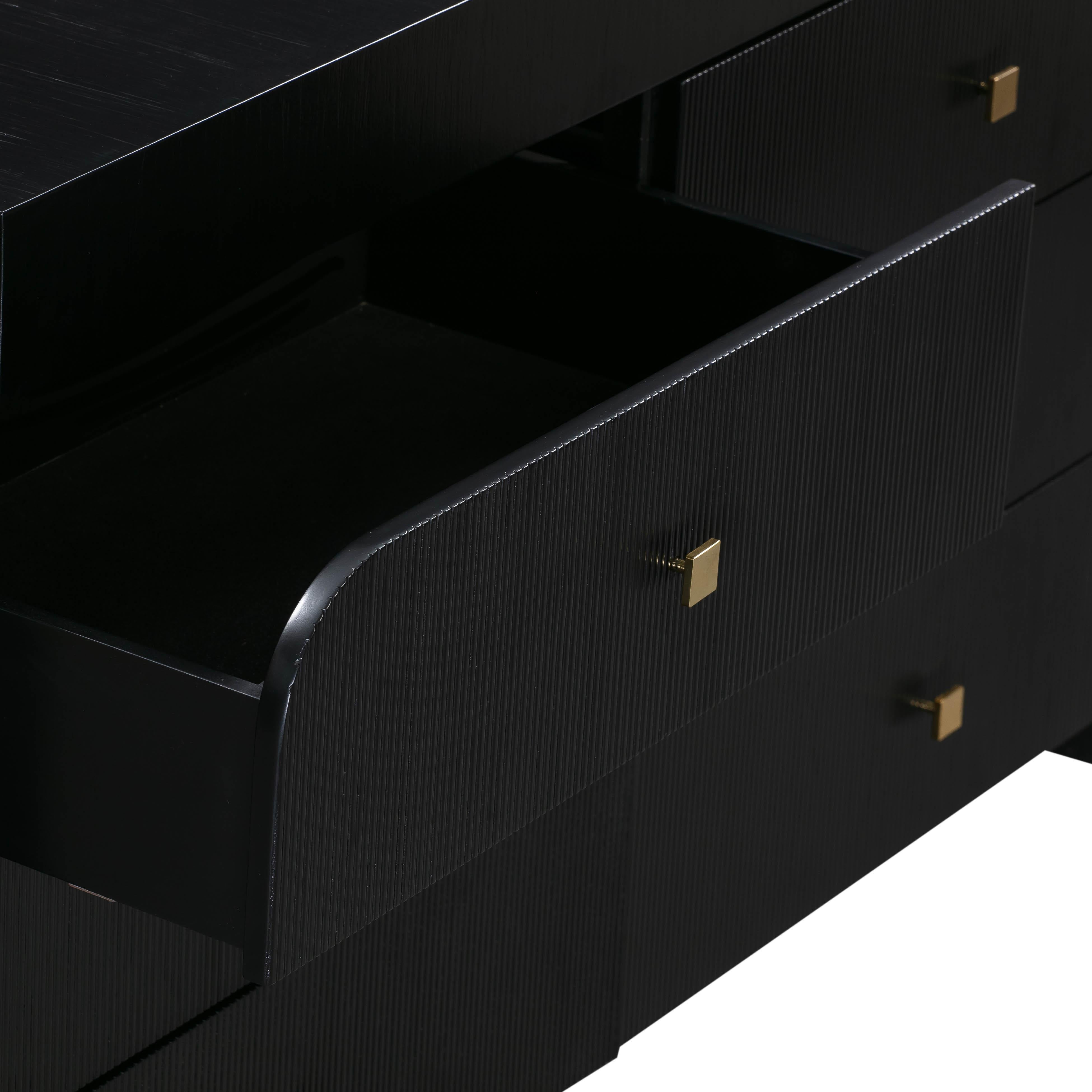 Hump 6 Drawer Black Dresser - UK