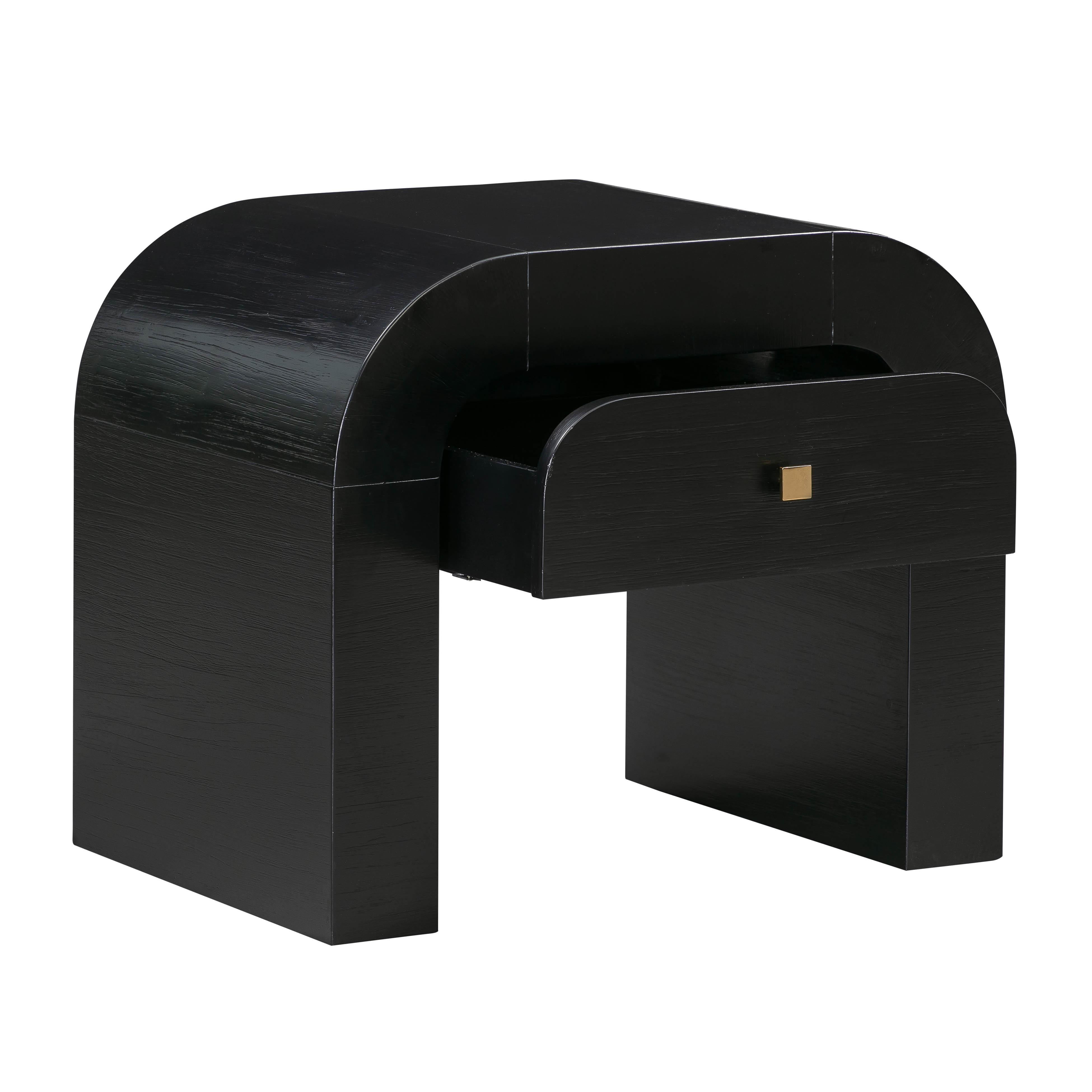 Hump Black Nightstand - UK