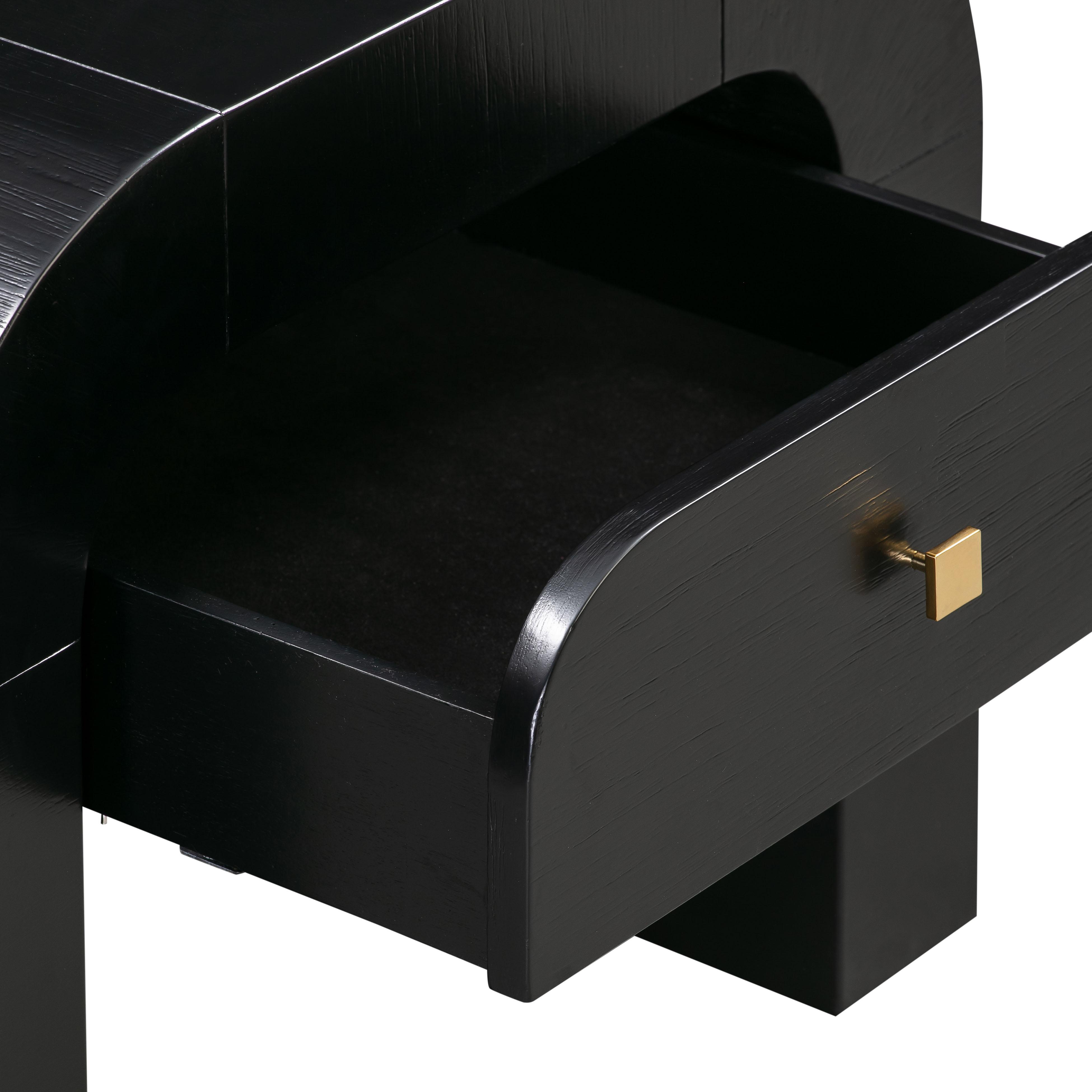 Hump Black Nightstand - UK