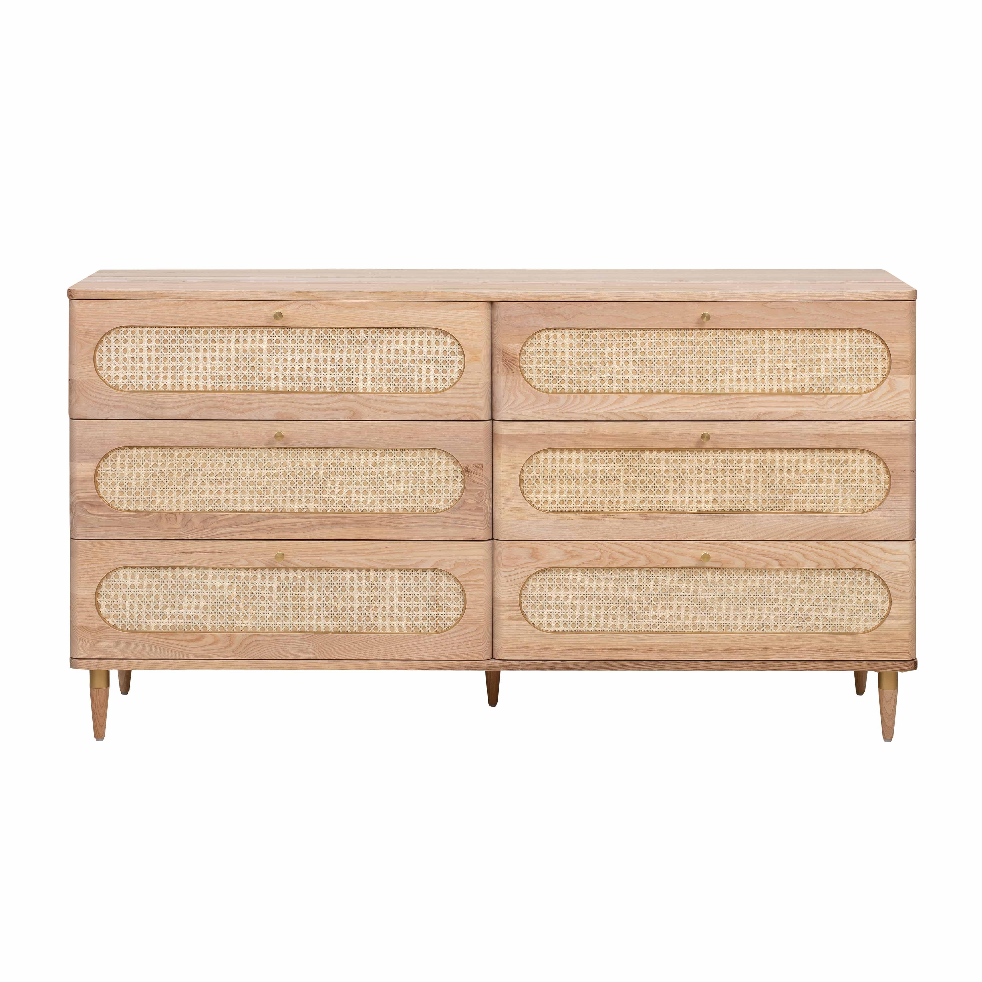 Carmen Cane 6 Drawer Dresser - UK