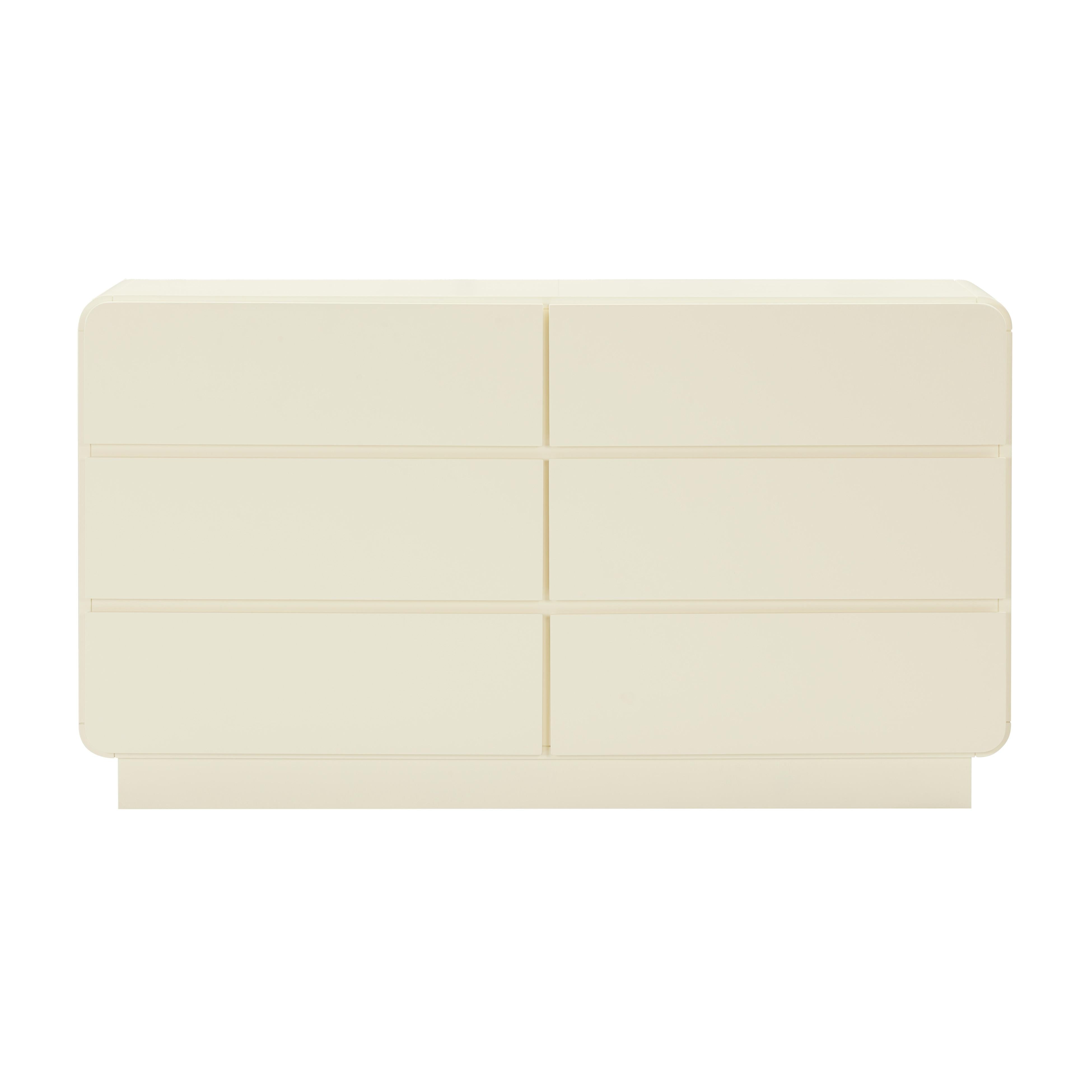Sagura Cream 6-Drawer Dresser - UK