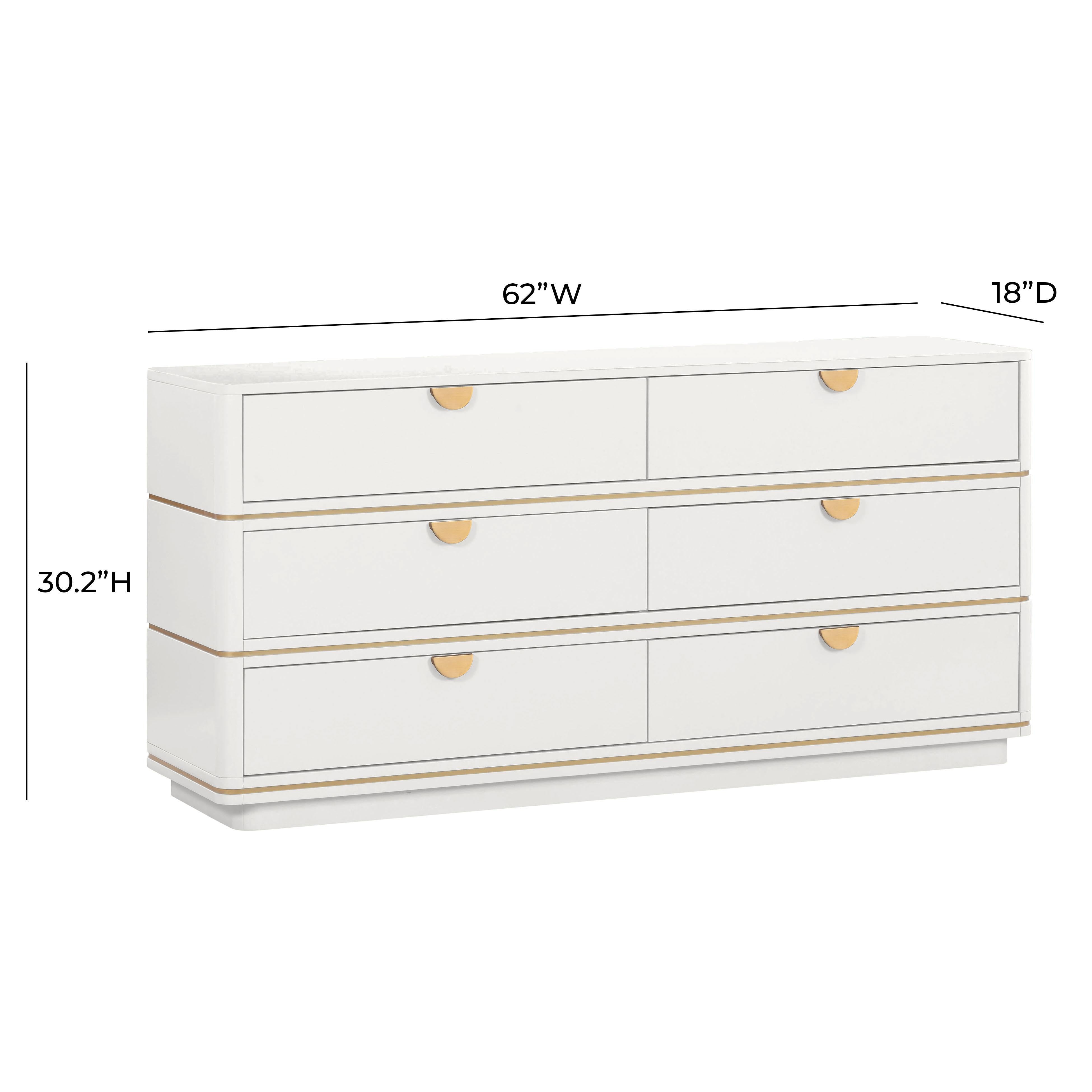 Julieta Cream 6 Drawer Dresser