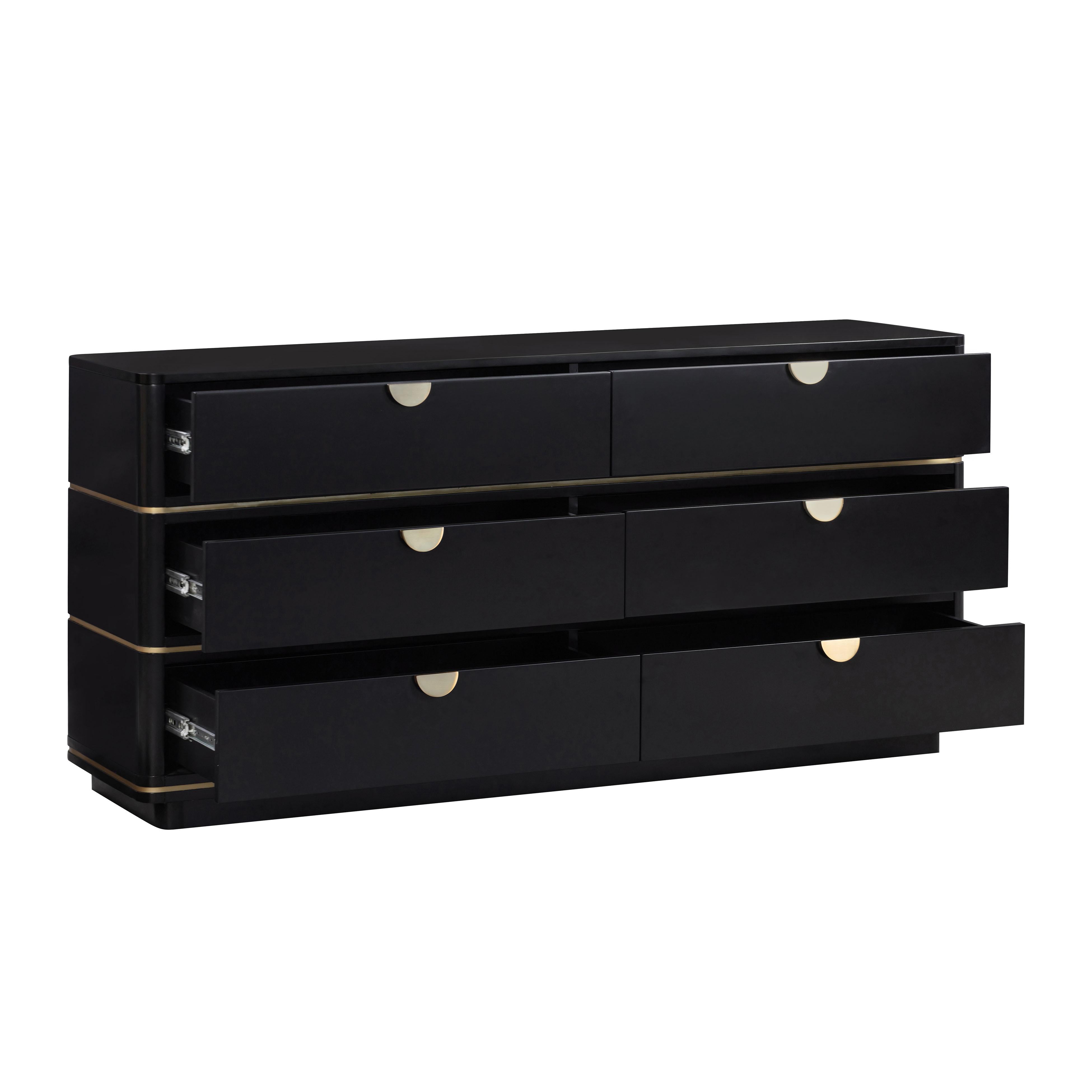 Julieta Black 6 Drawer Dresser