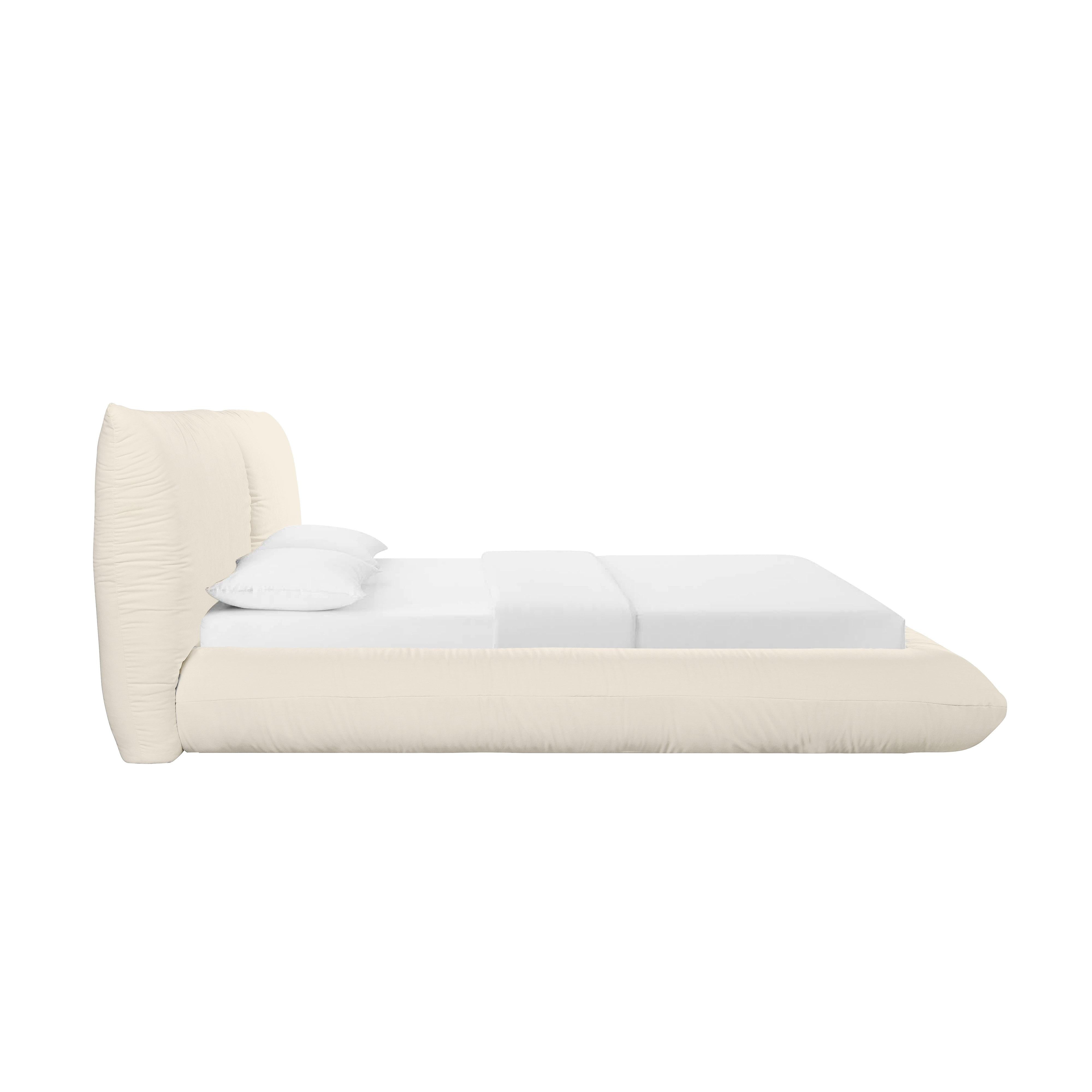 Romp Cream 100% Recycled Linen Queen Bed