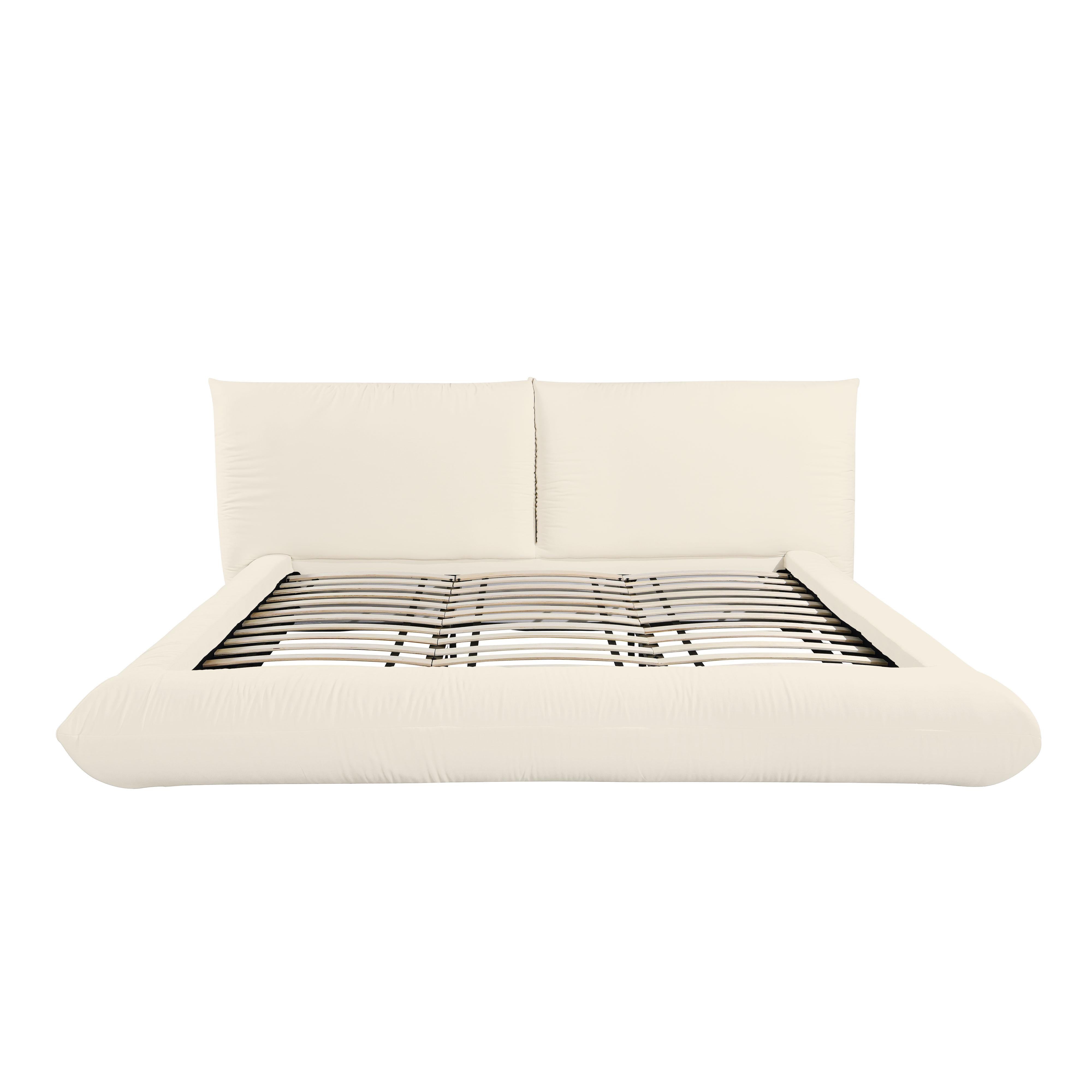 Romp Cream 100% Recycled Linen King Bed