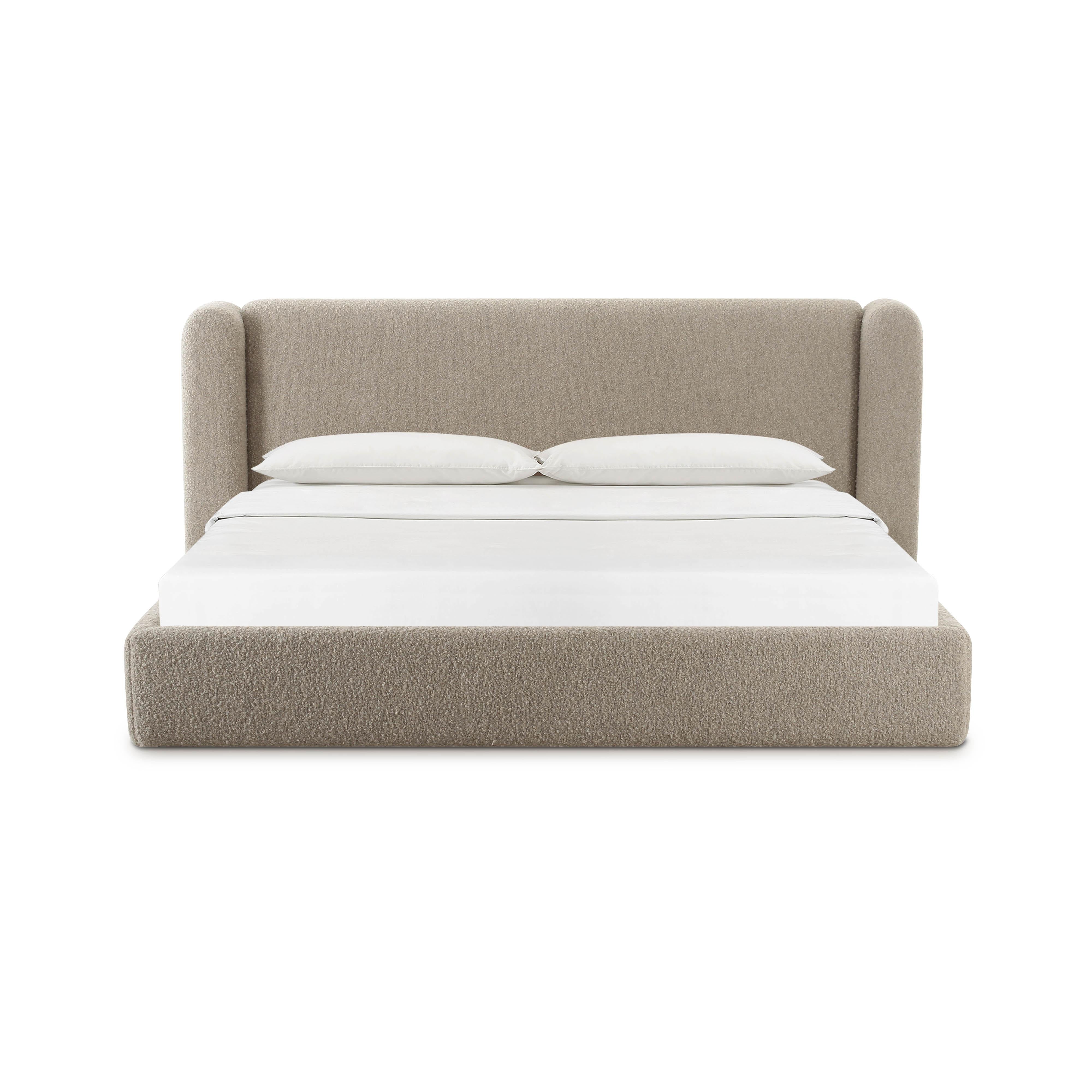 Babette Tan Boucle Queen Bed