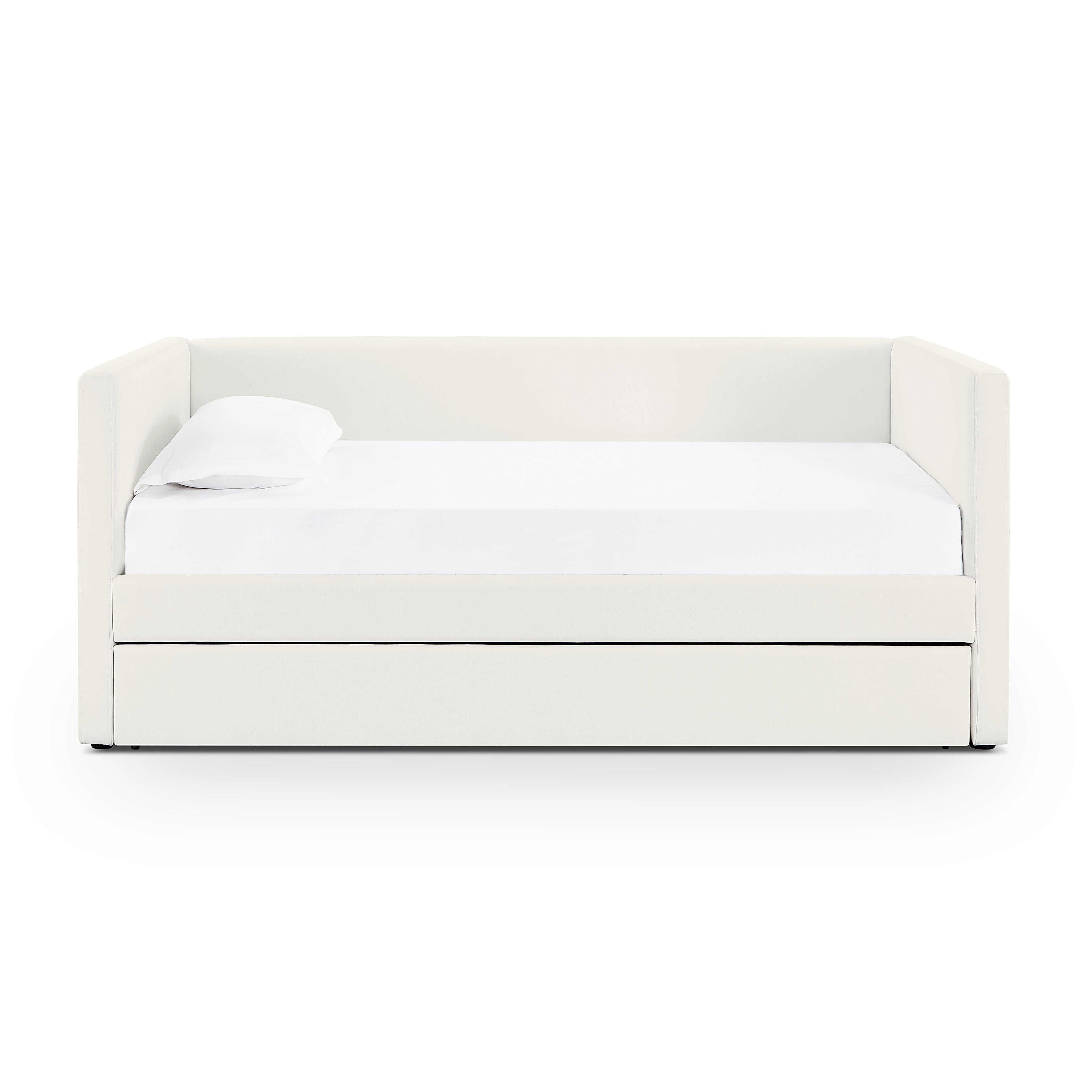 Alice Cream Linen Twin Trundle Bed