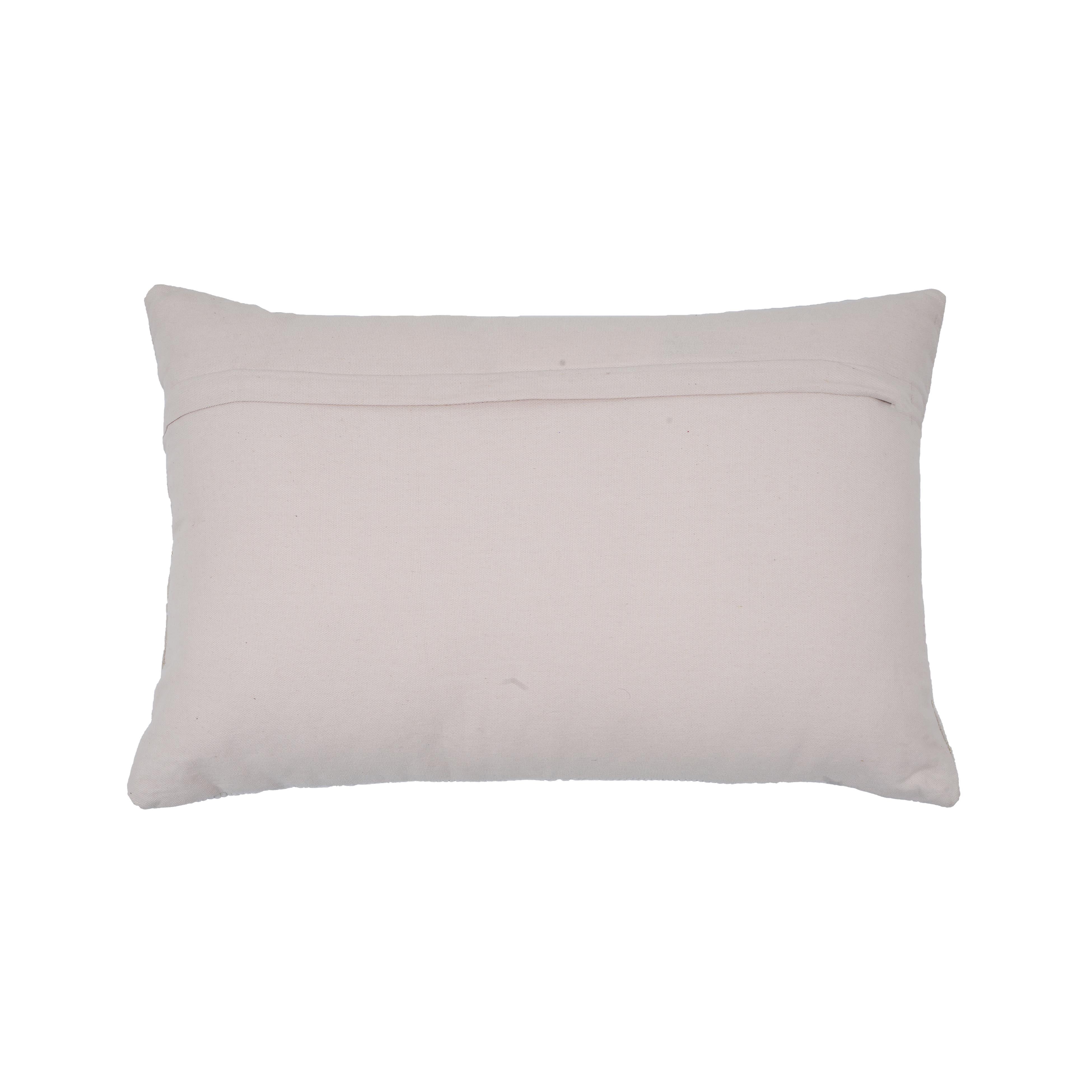 Destiny White Woven Cushion