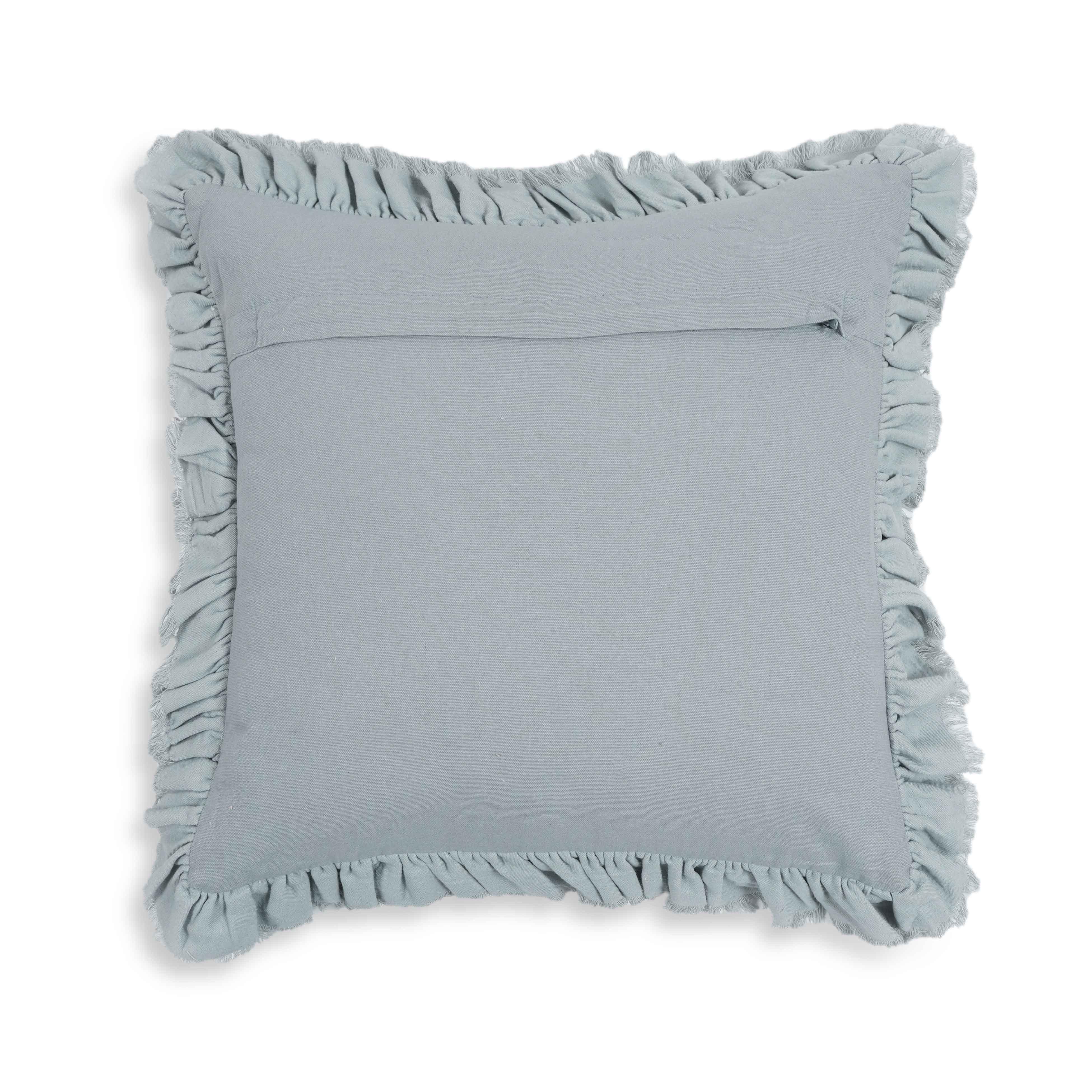 Alessia Distressed Blue Velvet Pillow