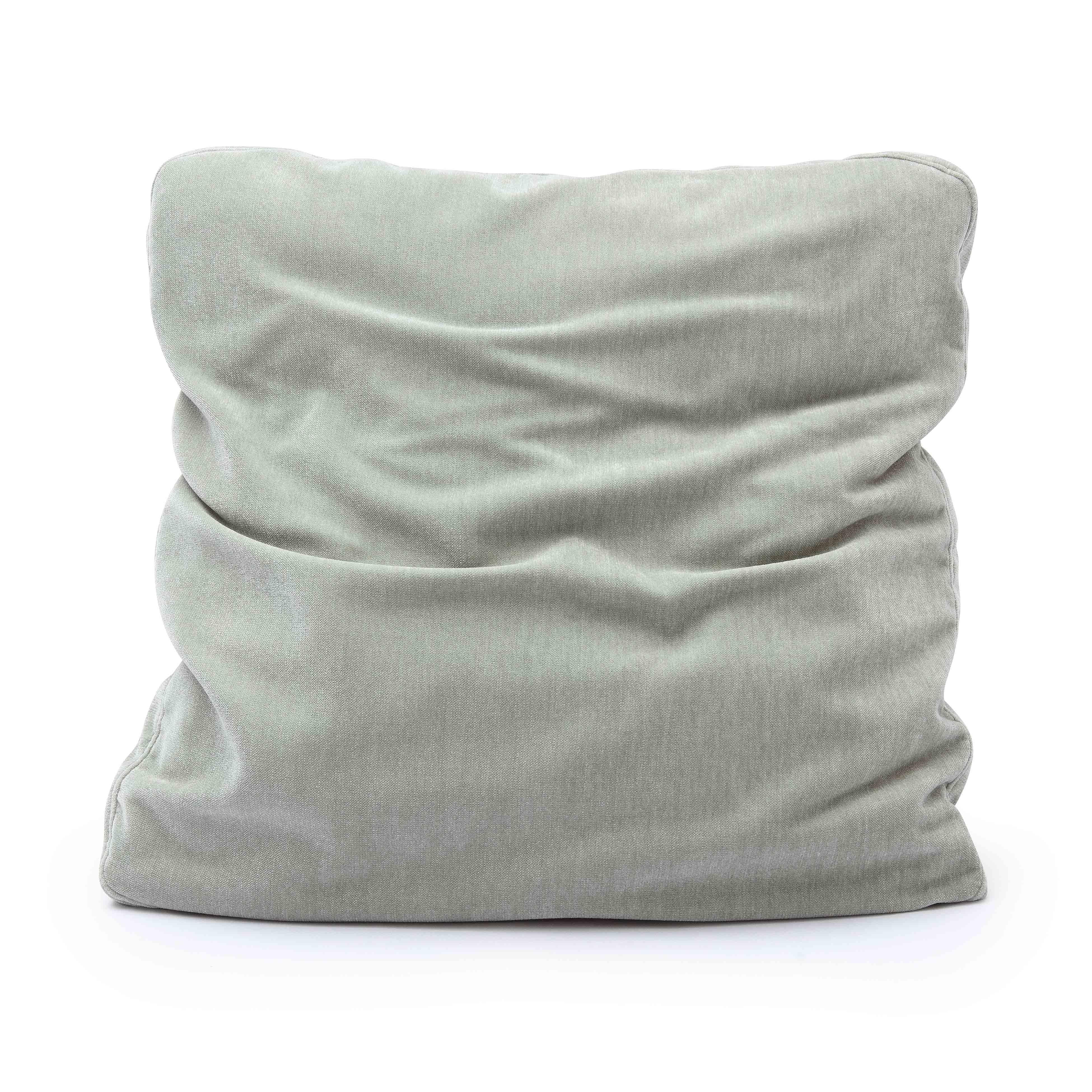 Tipsy Mint Green Upcycled Chenille 20" x 20" Square Floppy Pillow