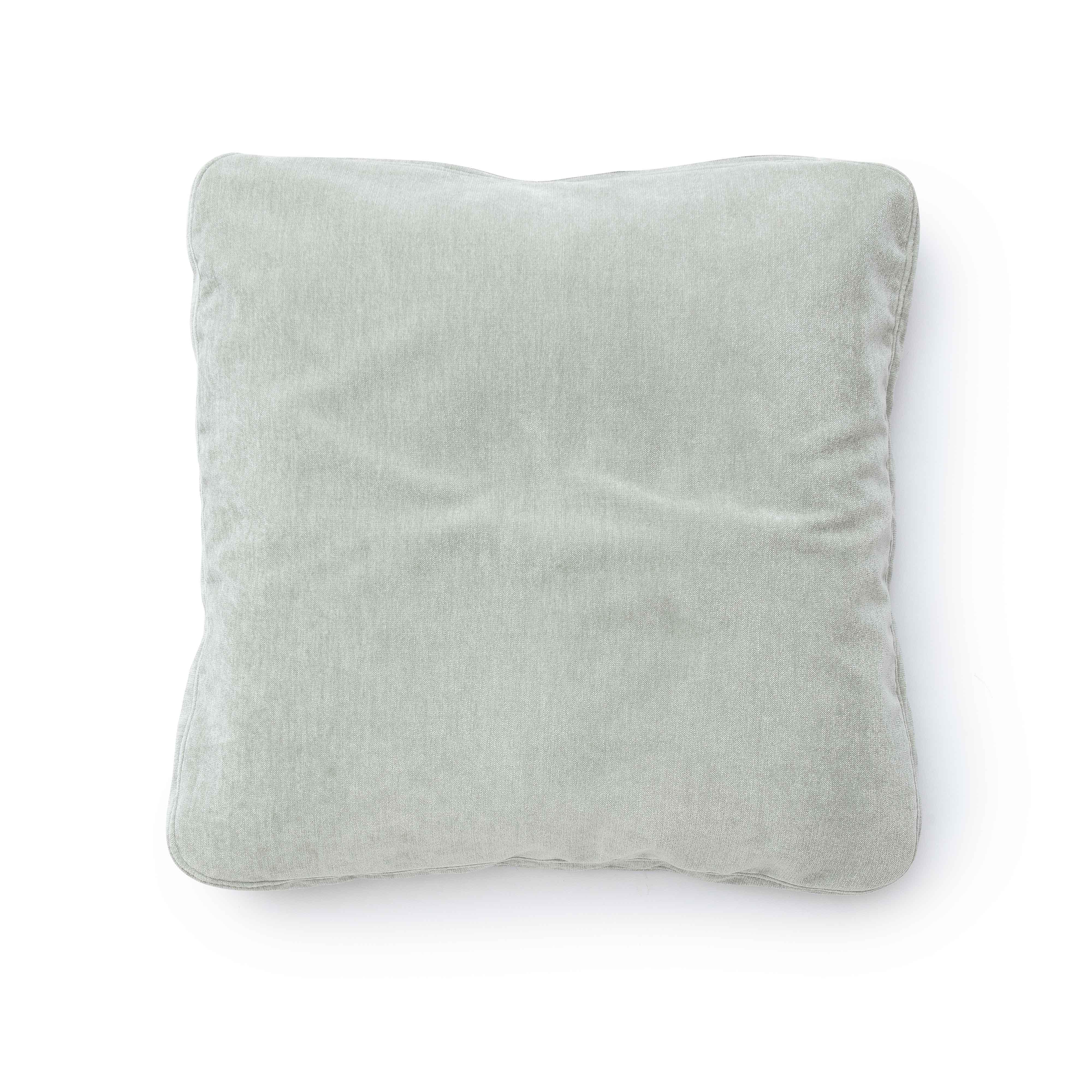 Tipsy Mint Green Upcycled Chenille 20" x 20" Square Floppy Pillow