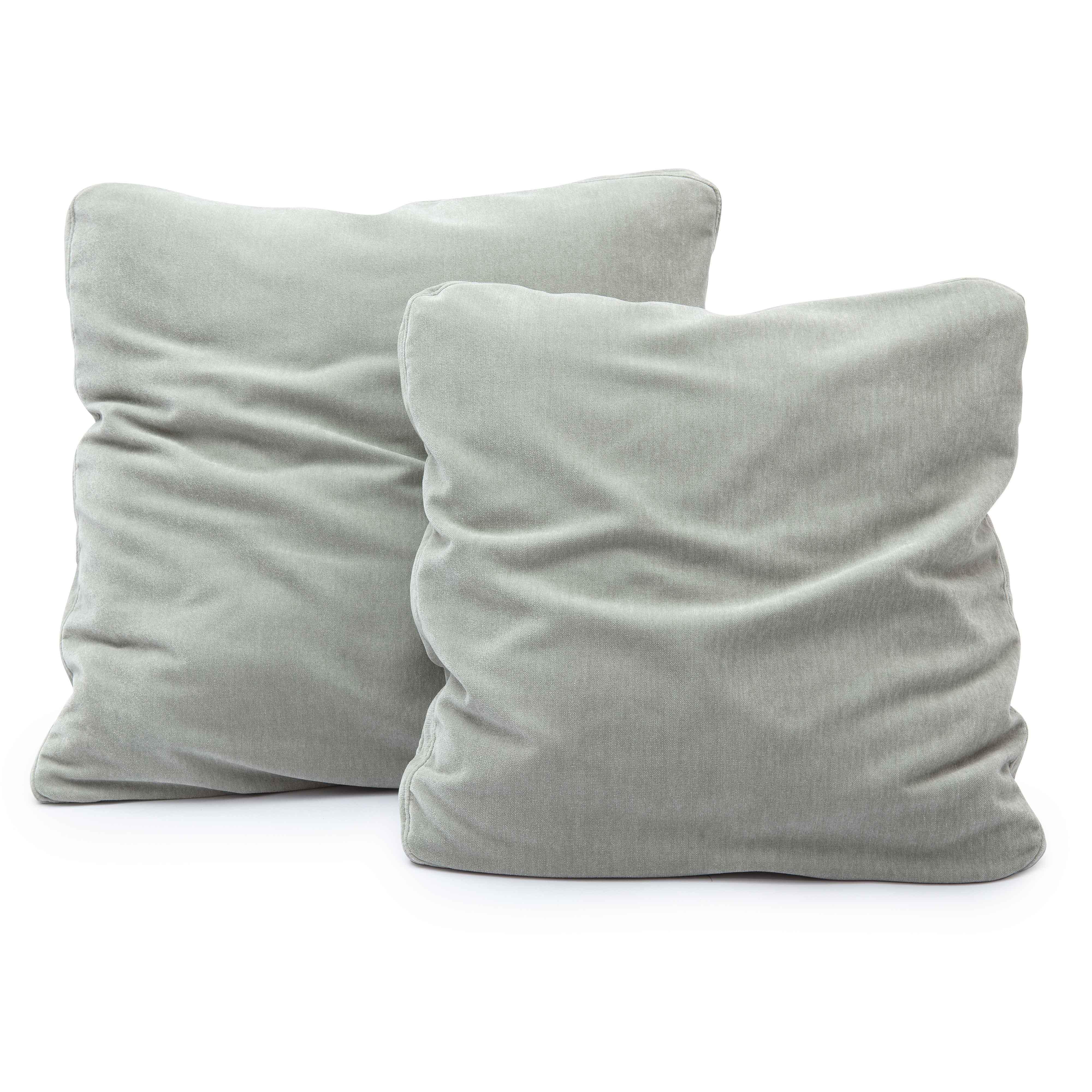 Tipsy Mint Green Upcycled Chenille 20" x 20" Square Floppy Pillow