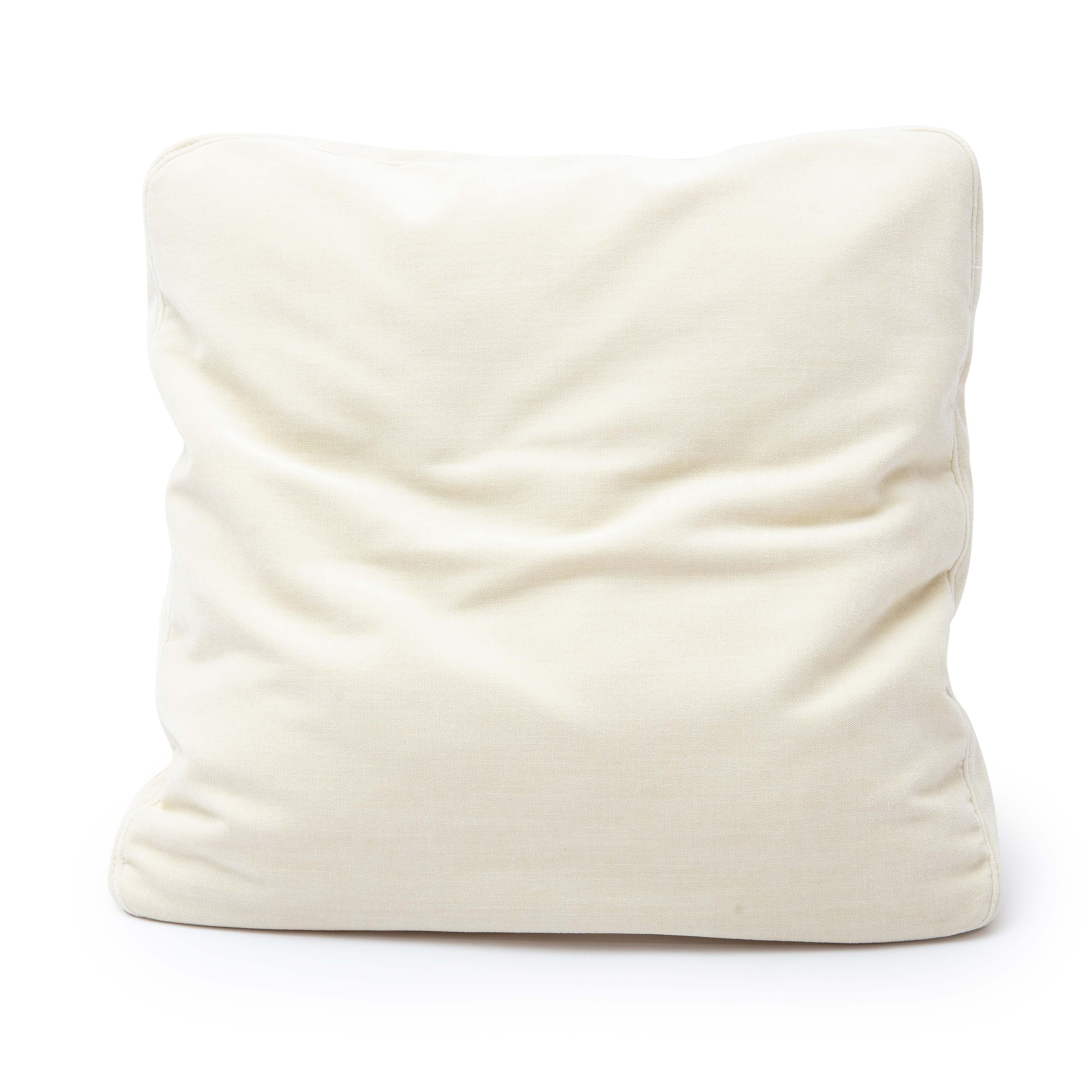 Tipsy Cream Chenille 20" x 20" Square Floppy Pillow