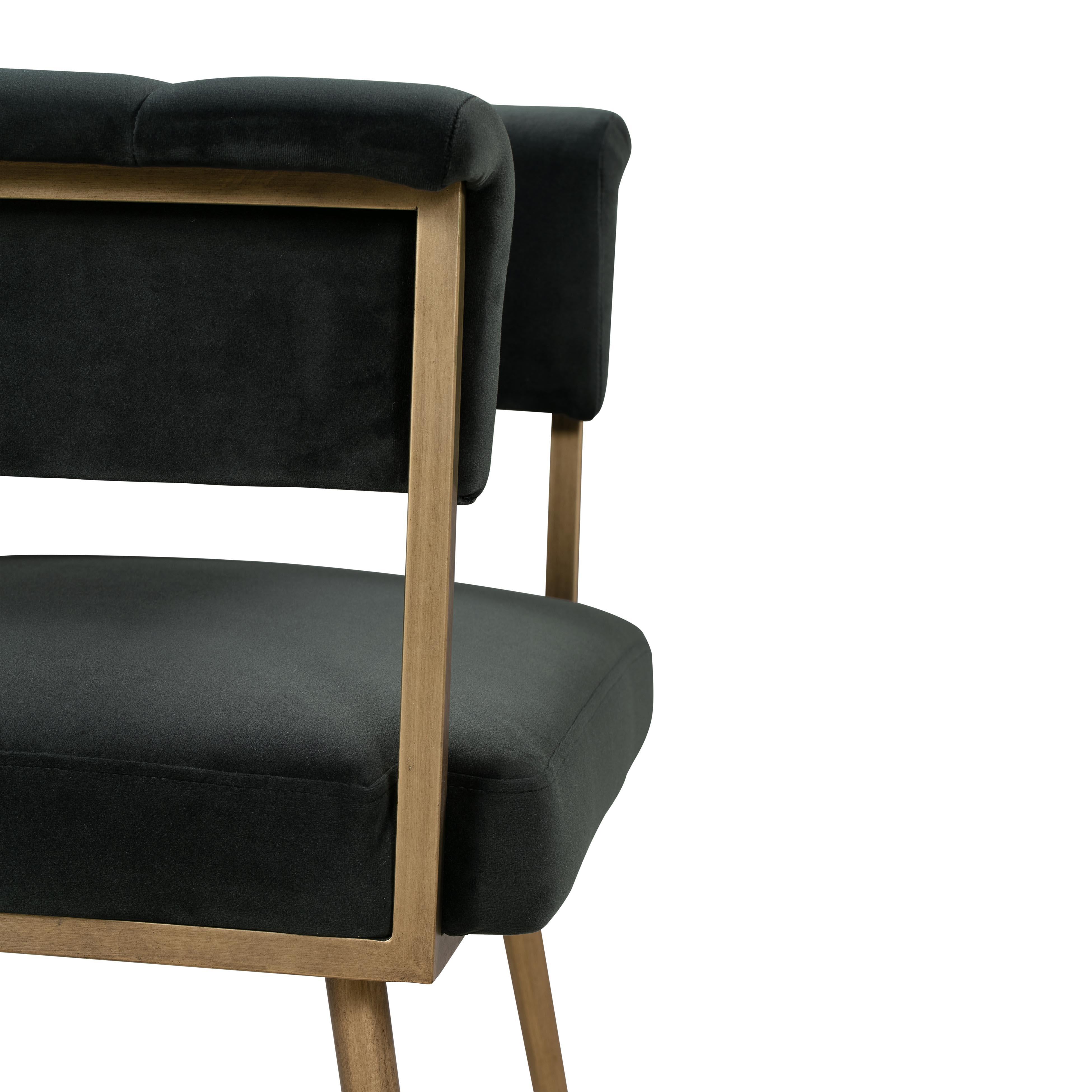 Astrid Grey Velvet Chair - UK