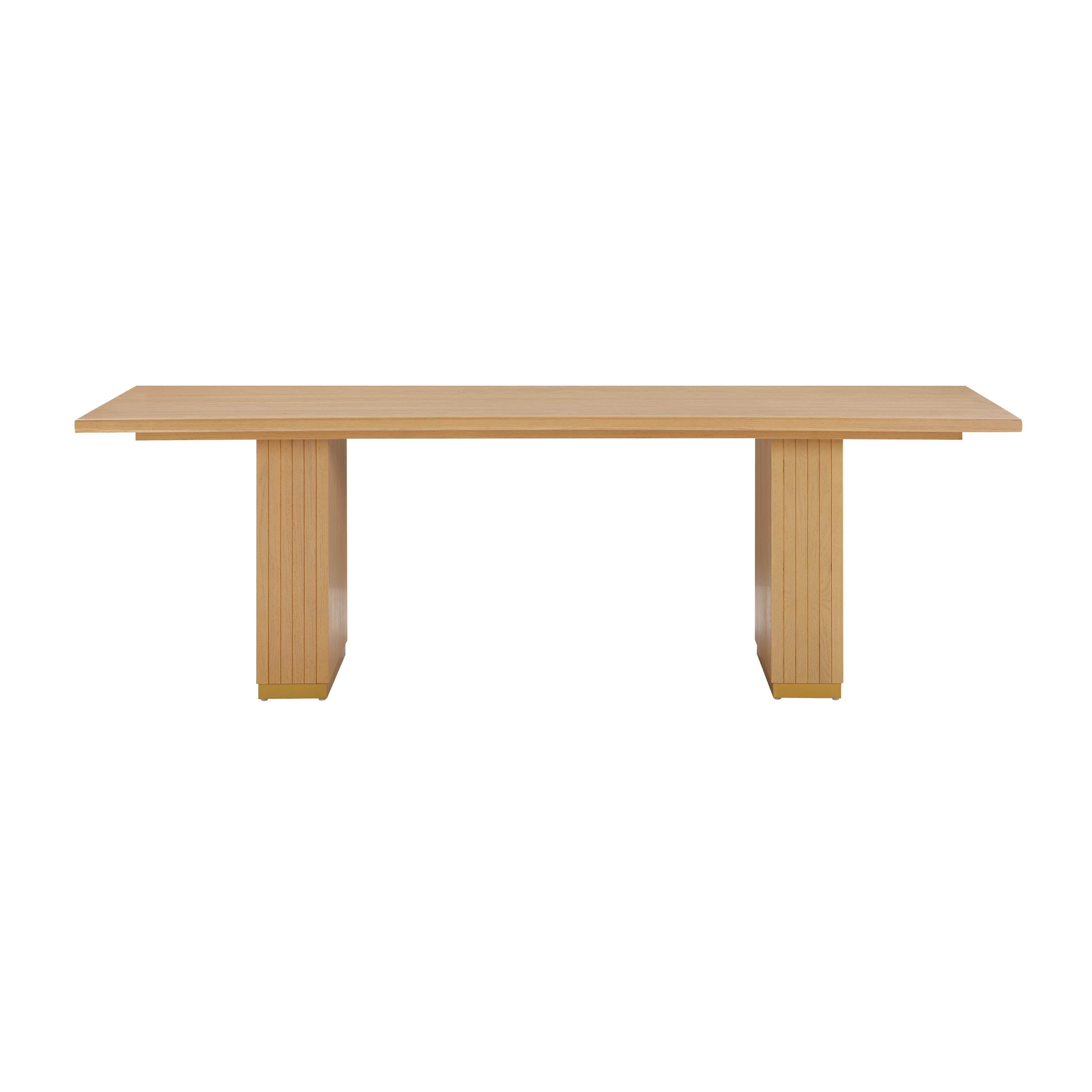 Chelsea Natural Oak Wood Rectangular Dining Table - UK