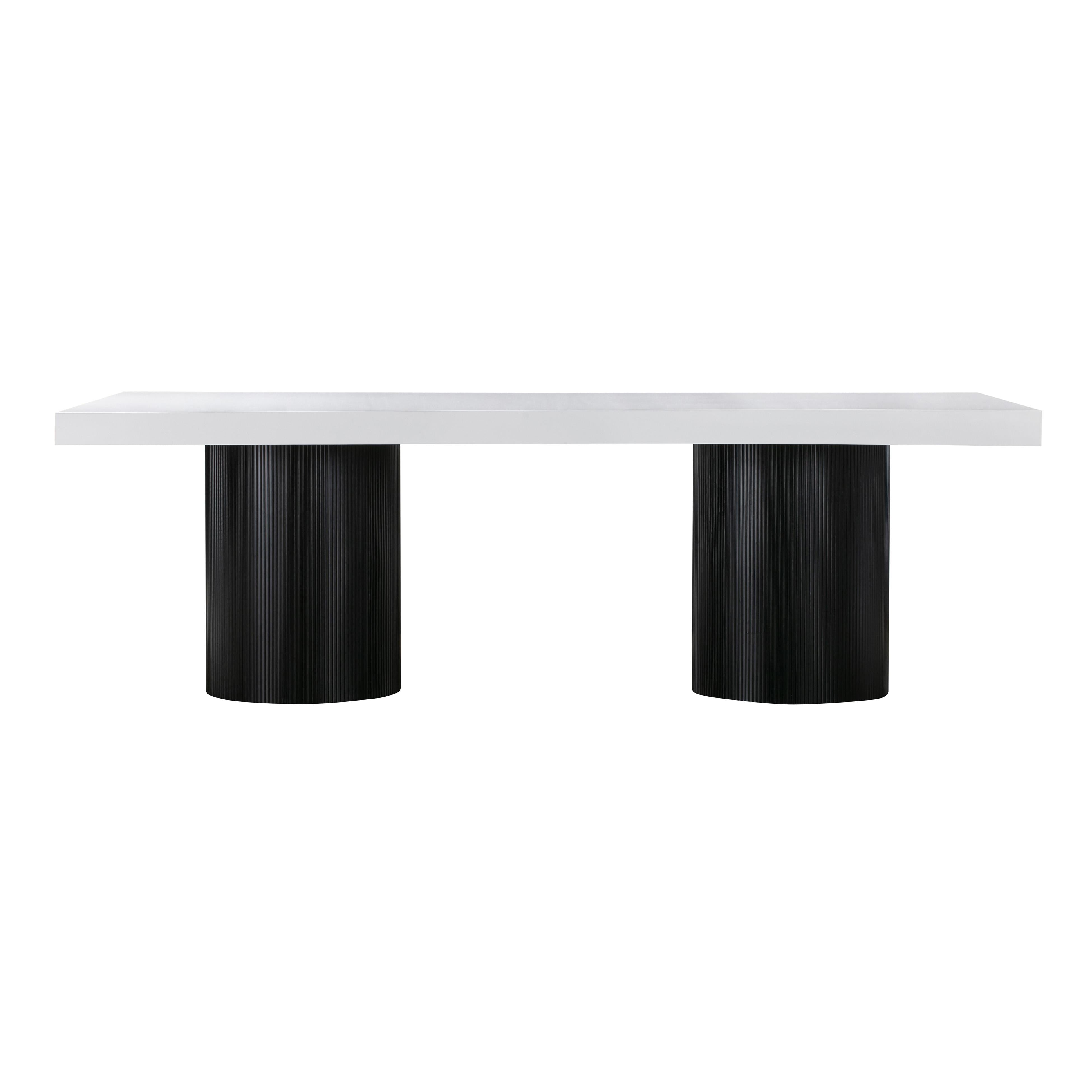Nova White Lacquer Dining Table