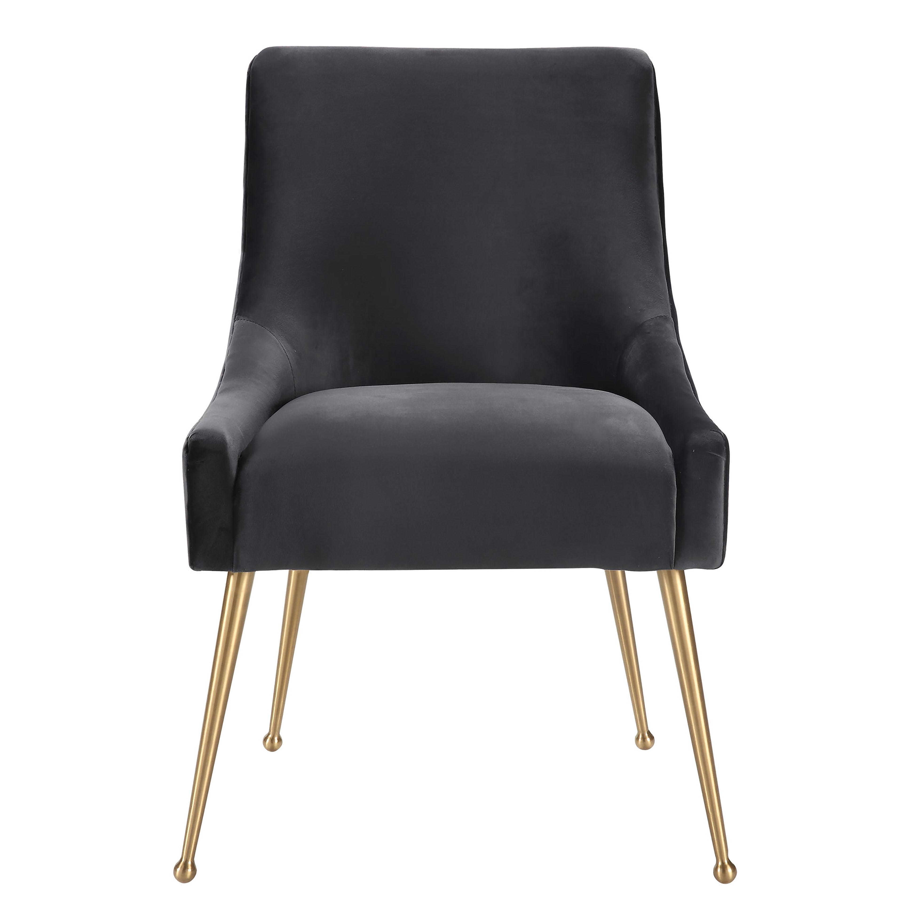 Beatrix Grey Velvet Side Chair - UK
