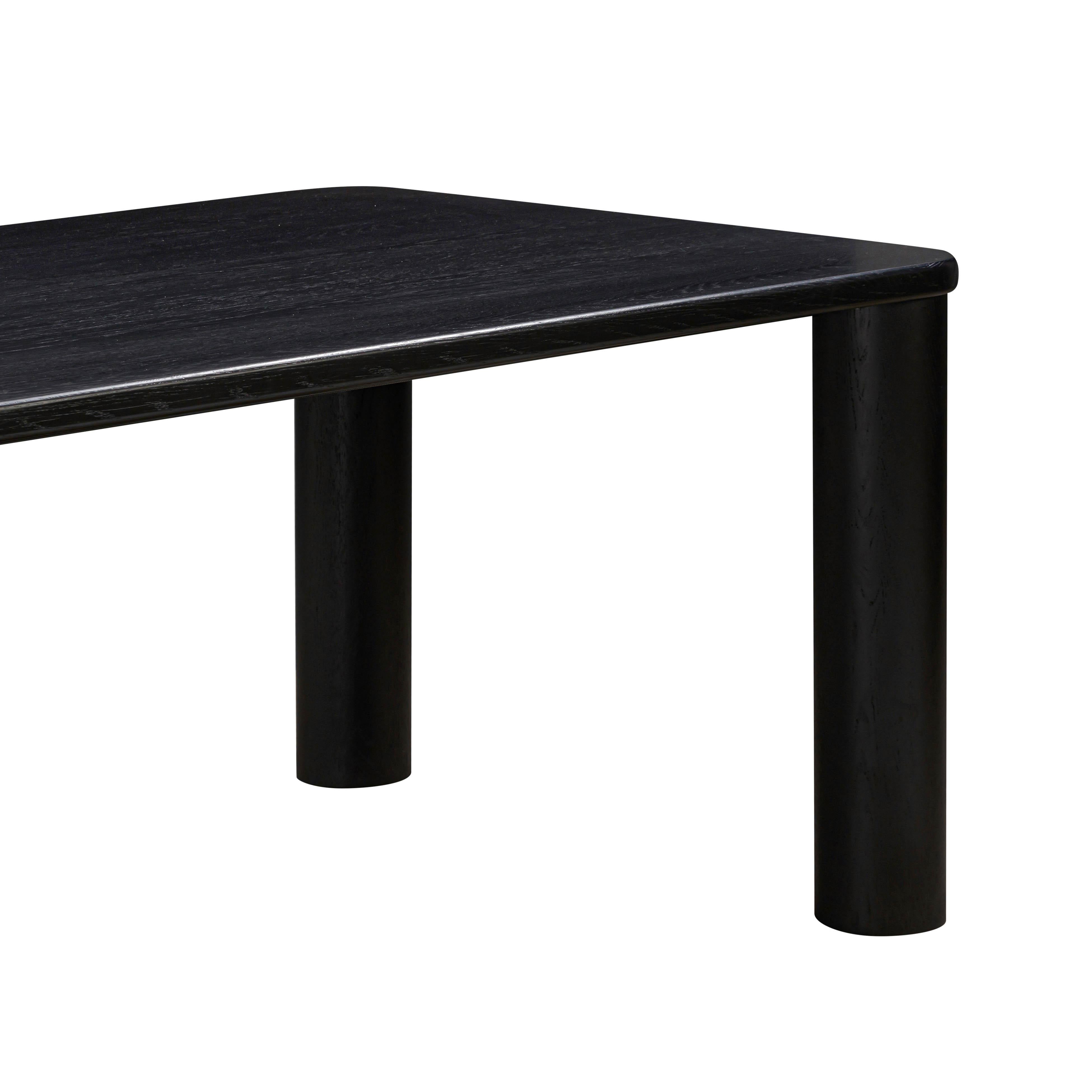 Akola Black Oak Rectangular Dining Table