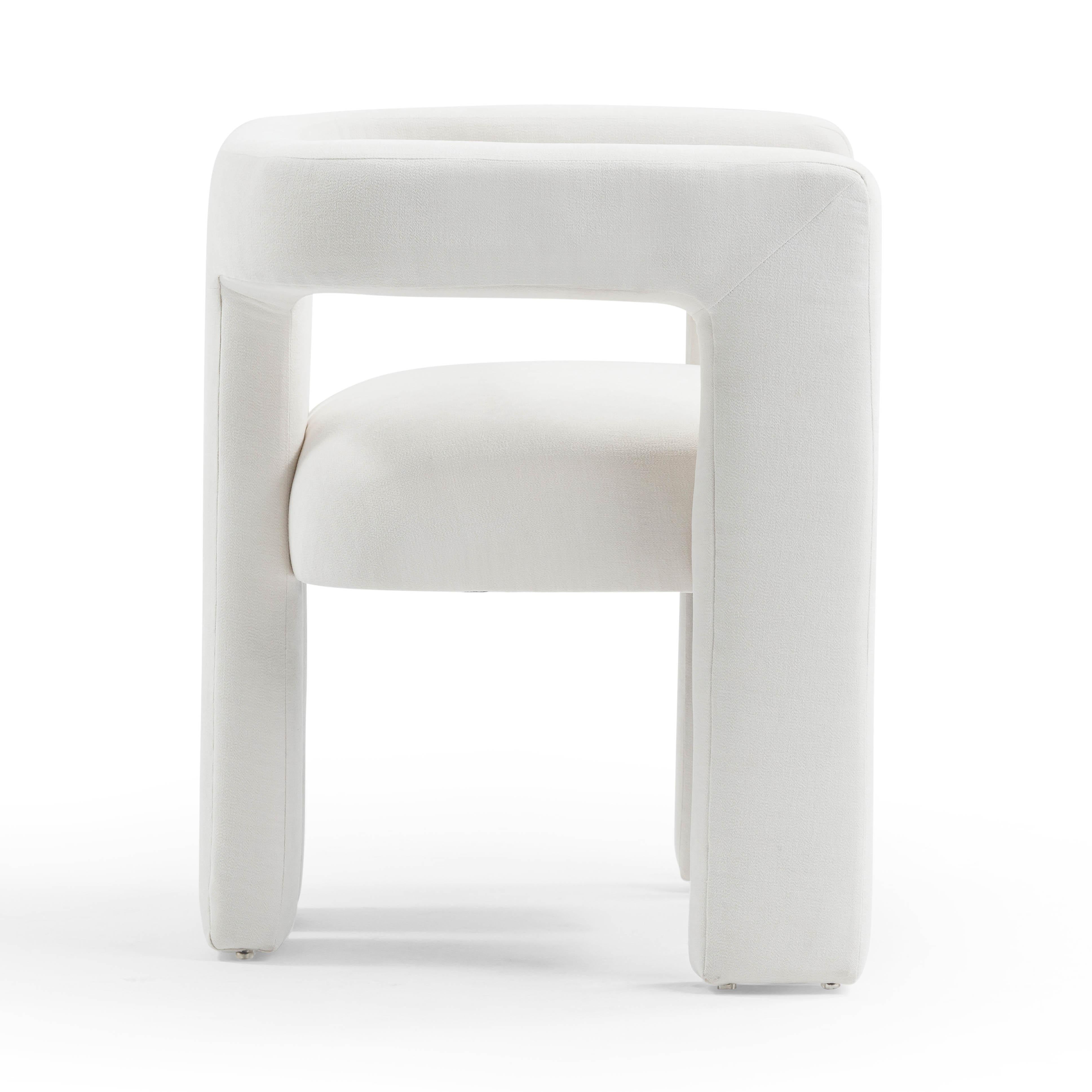 Sloane Bone White Recycled Fabric Chair