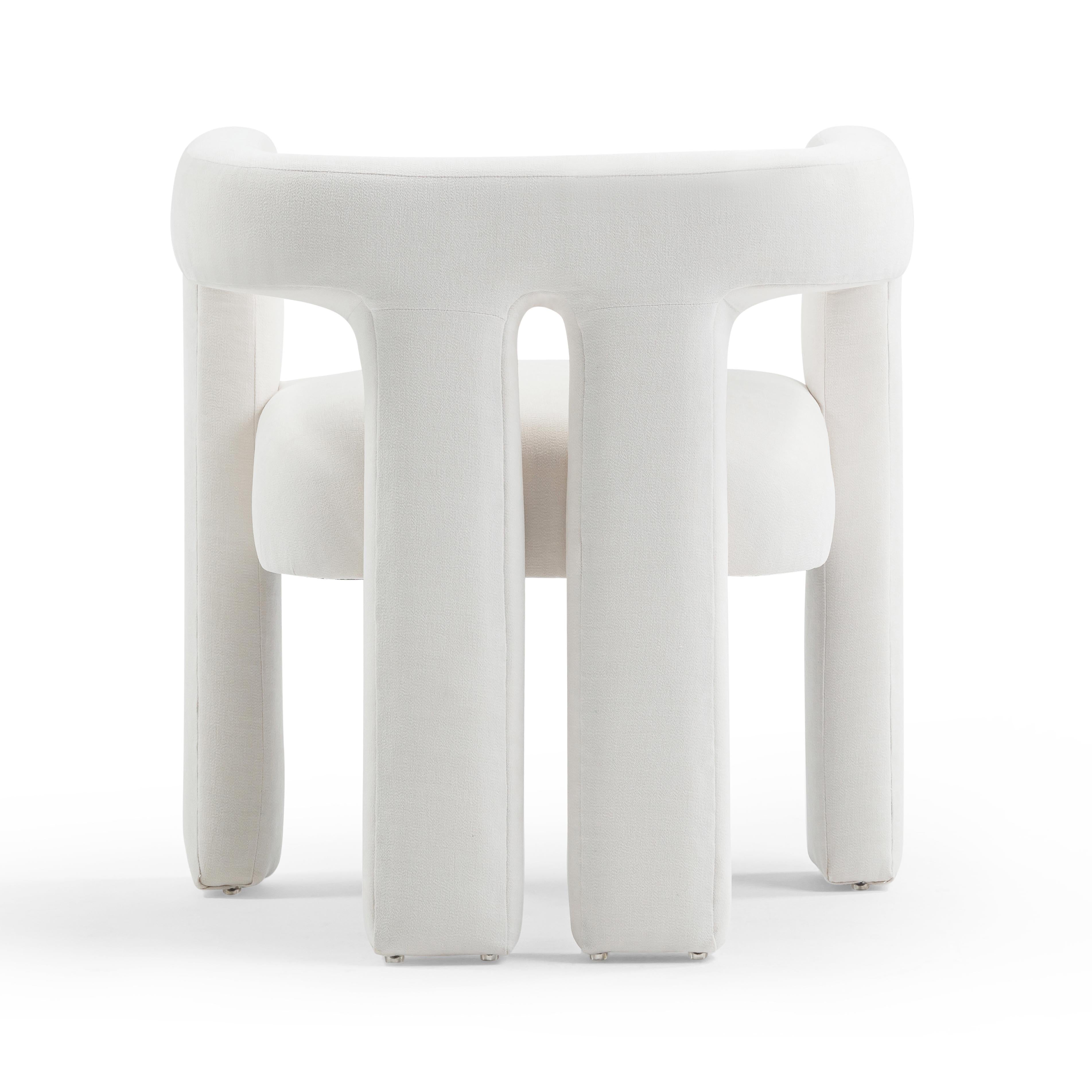 Sloane Bone White Recycled Fabric Chair