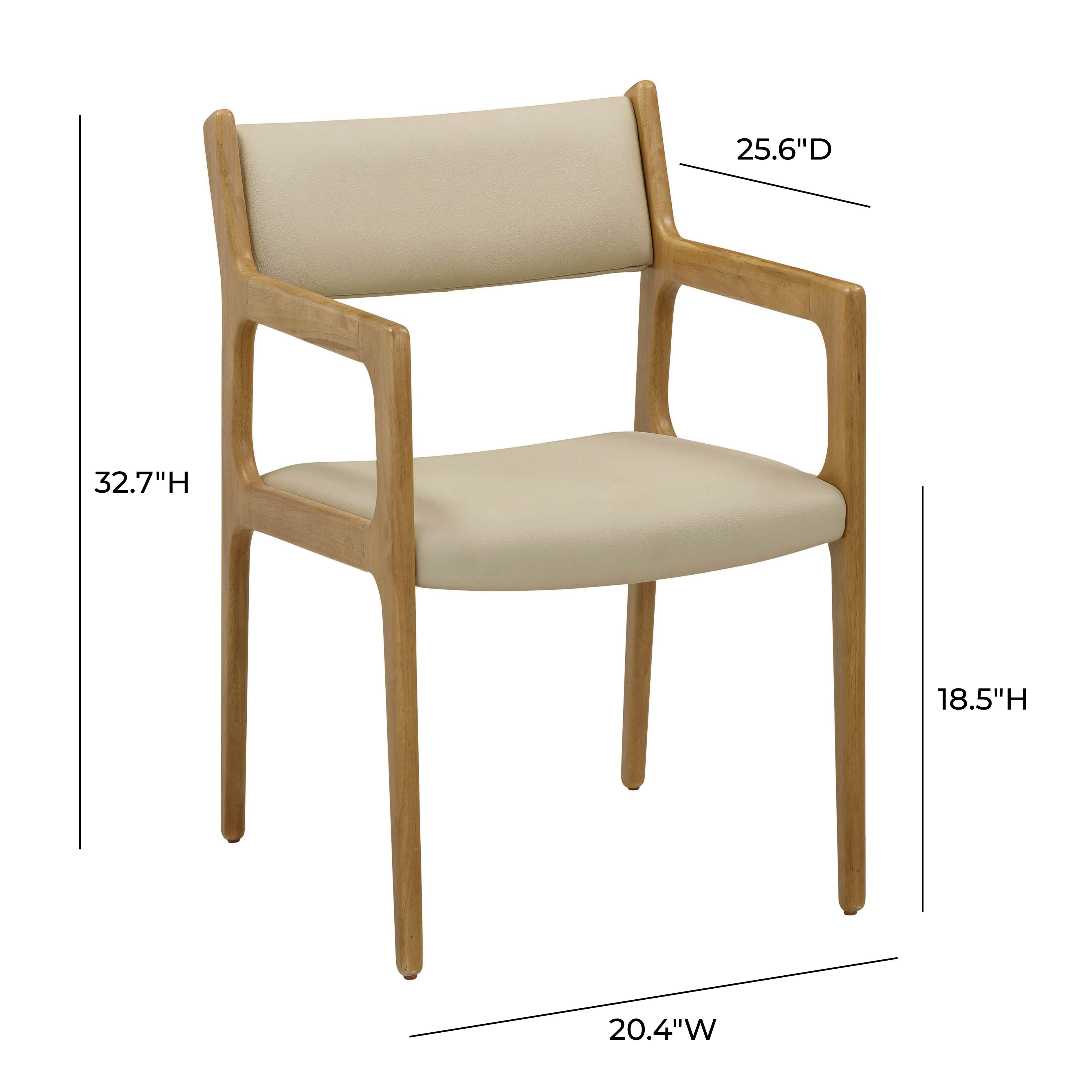 Ari Cream Performance Vegan Leather Dining Chair - Set of 2