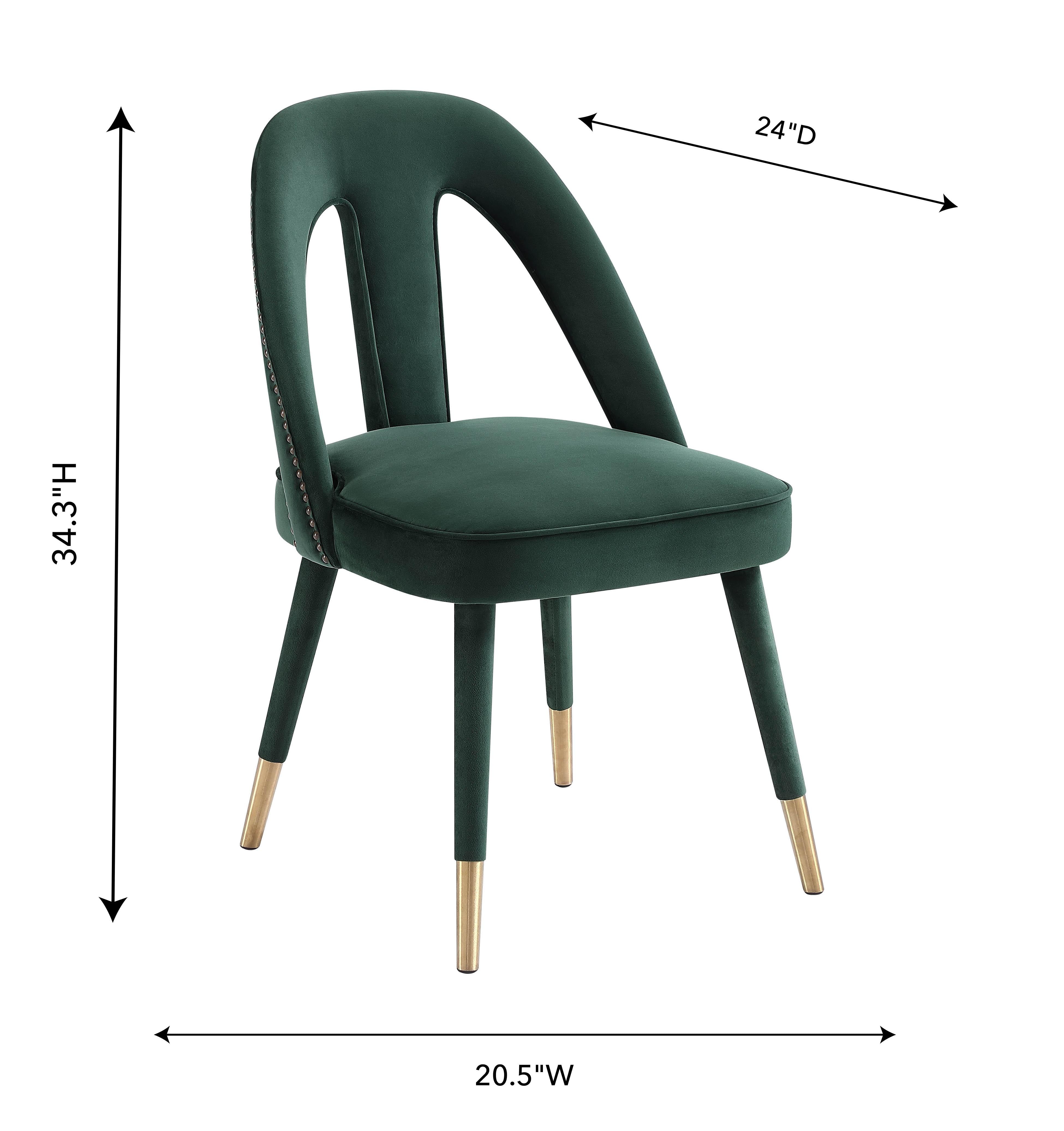 Petra Forest Green Velvet Side Chair - UK