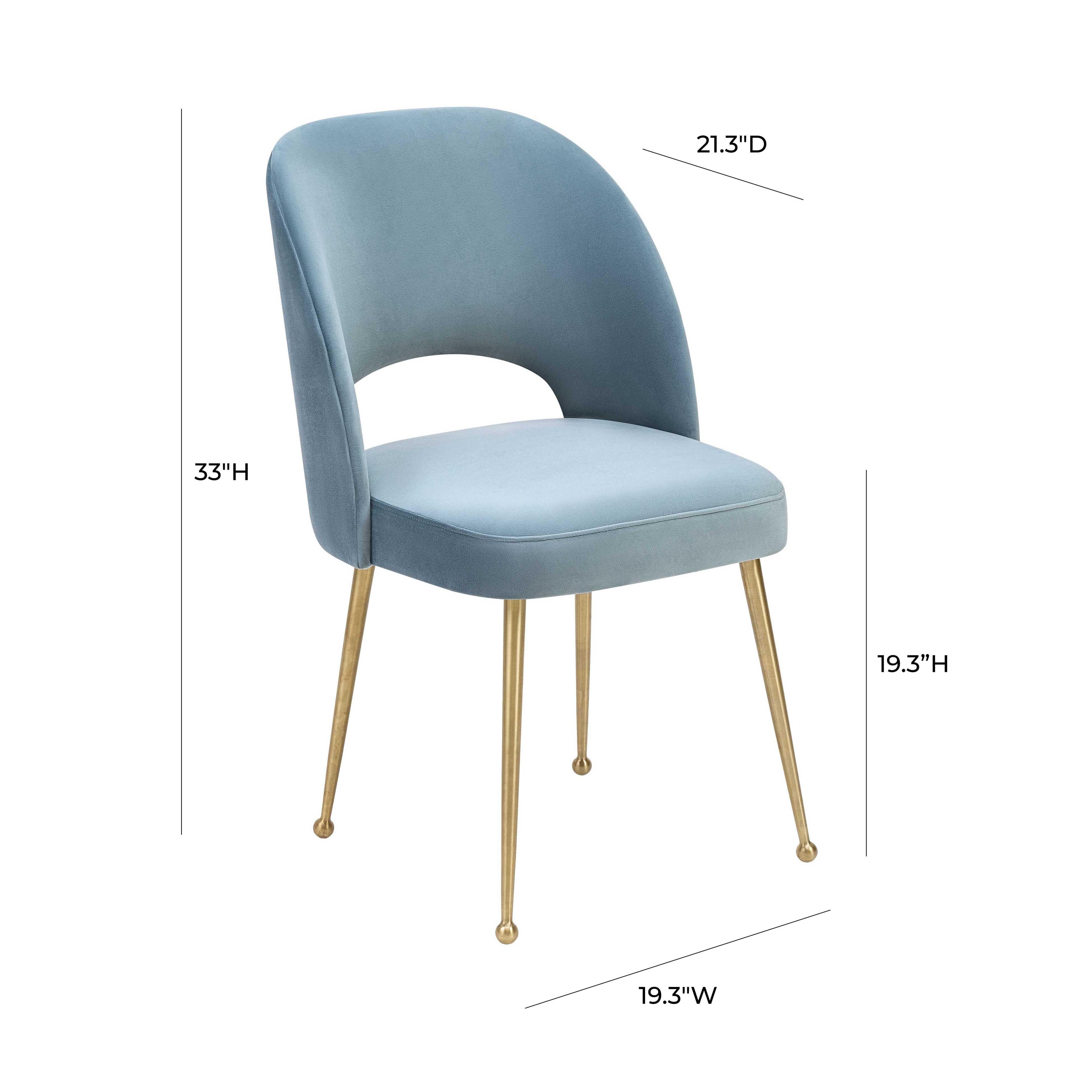 Swell Sea Blue Velvet Chair - UK