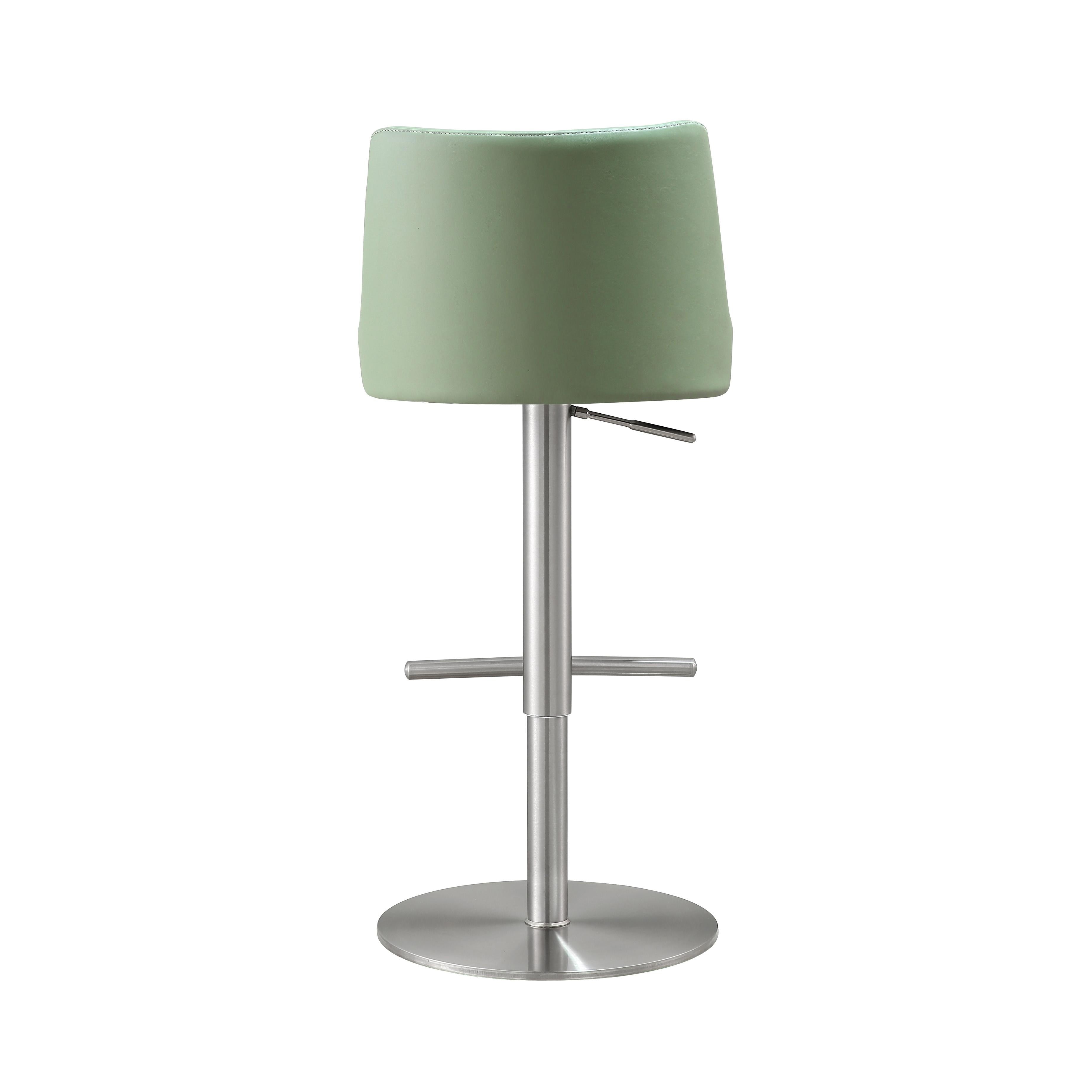 Reagan Sea Foam Green and Silver Adjustable Stool - UK