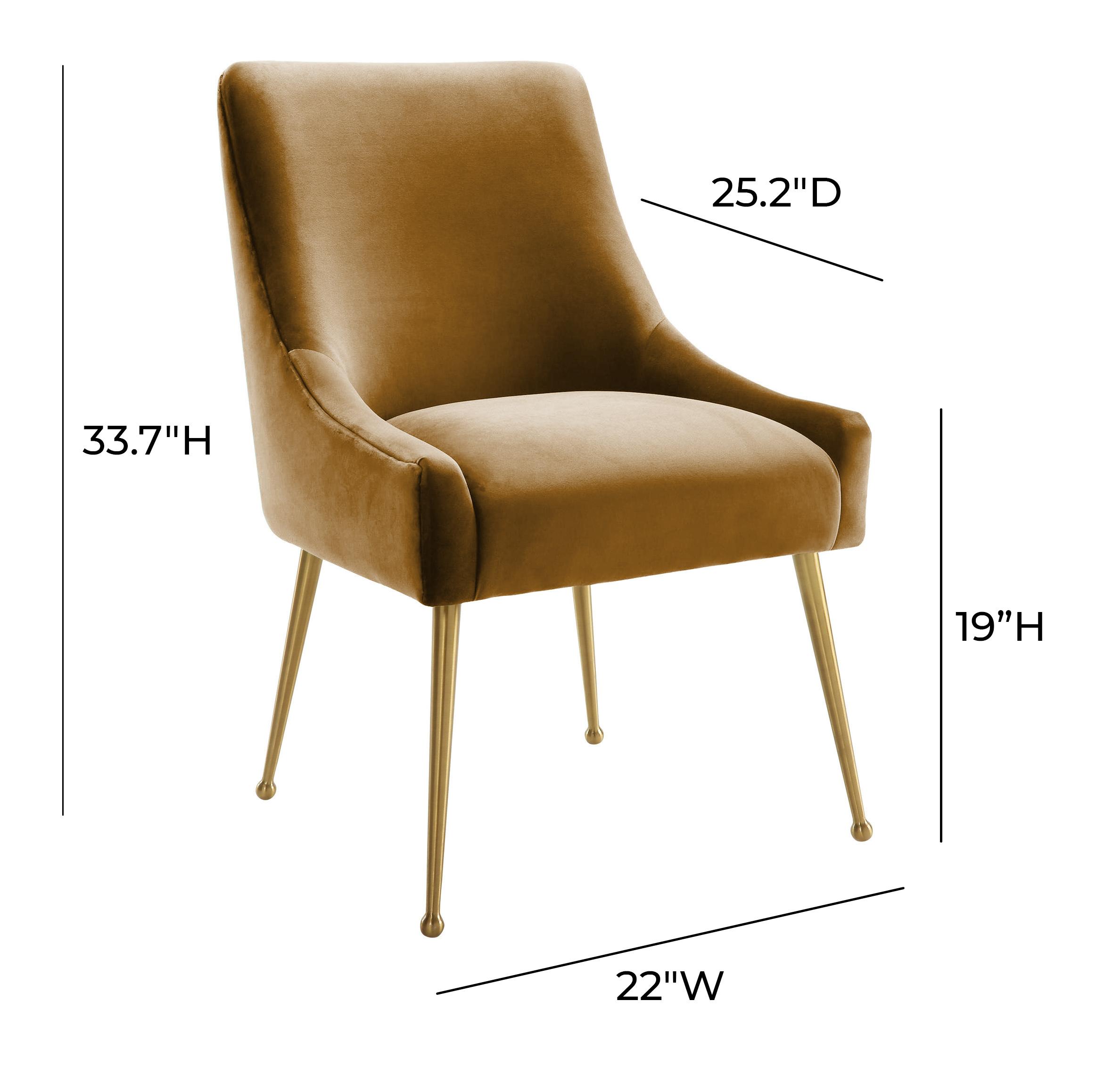 Beatrix Cognac Velvet Side Chair - UK