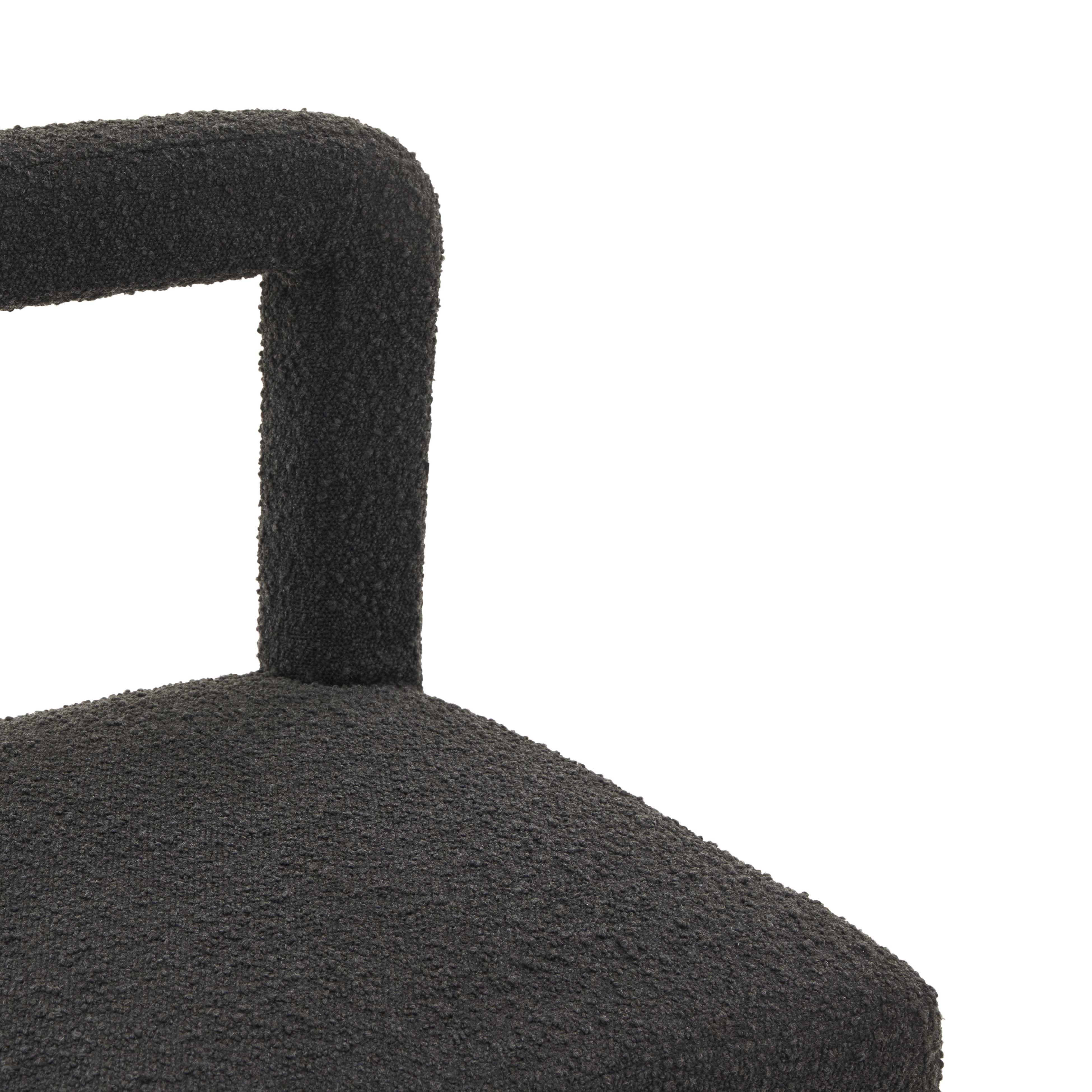 Hazel Black Boucle Dining Chair