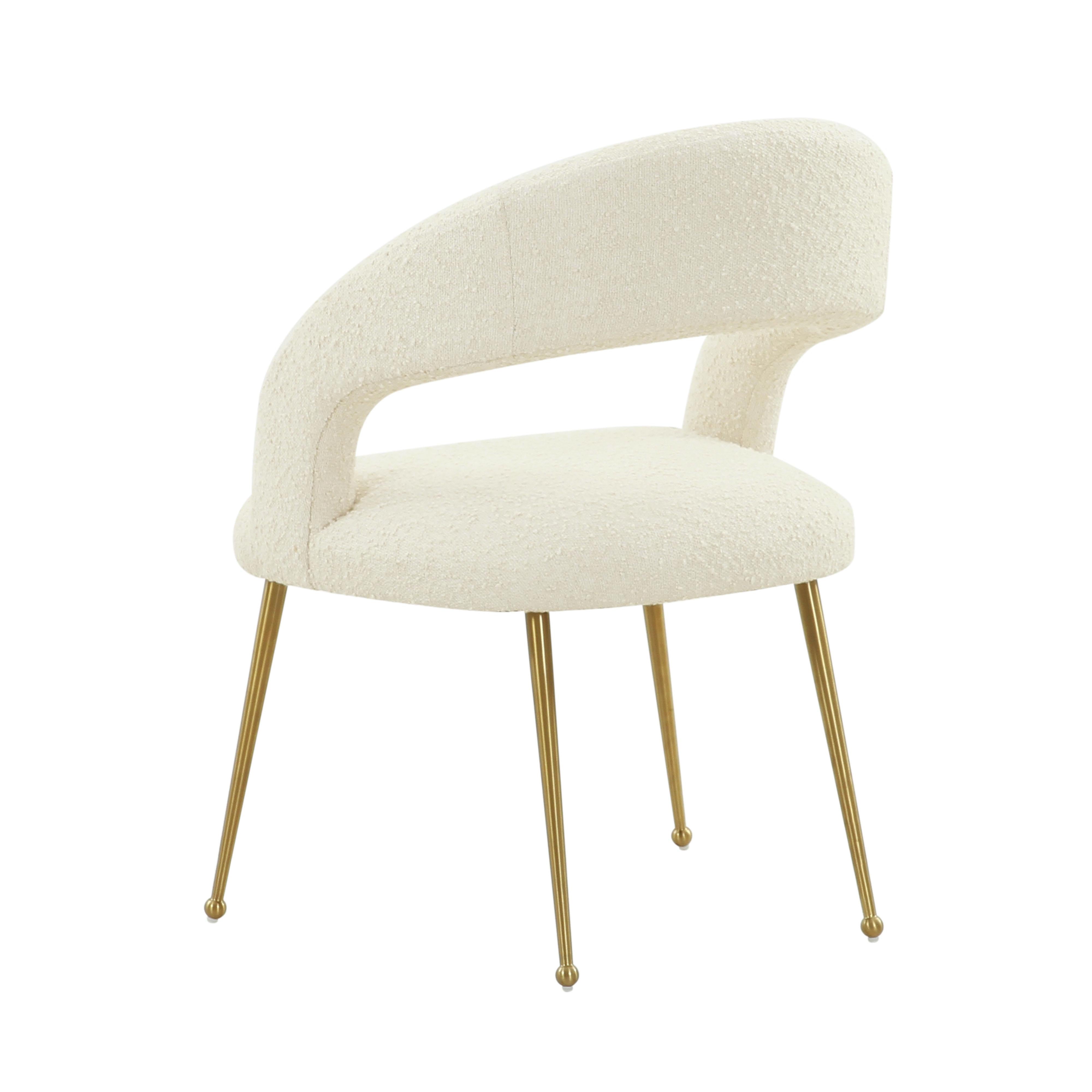 Rocco Cream Boucle Dining Chair - UK