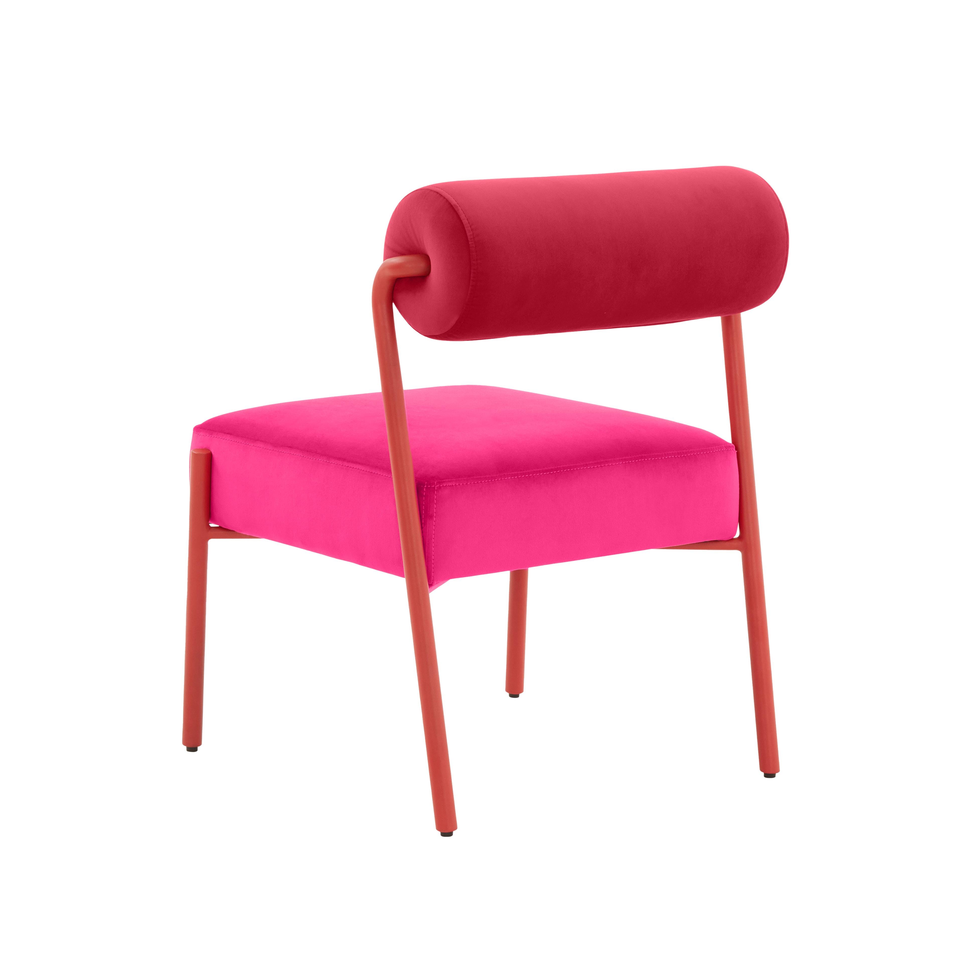 Jolene Hot Pink Velvet Dining Chair - Set of 2 - UK