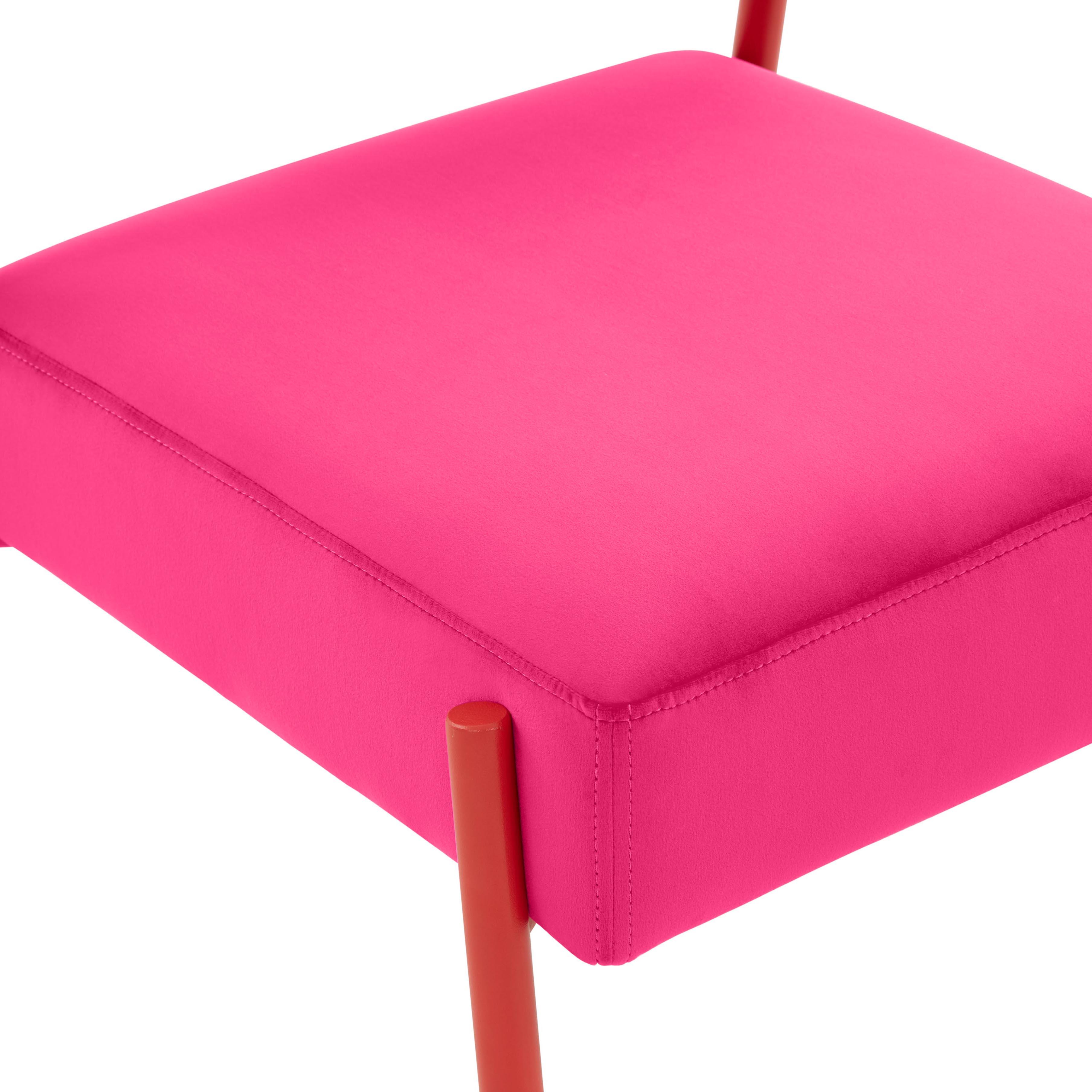 Jolene Hot Pink Velvet Dining Chair - Set of 2 - UK