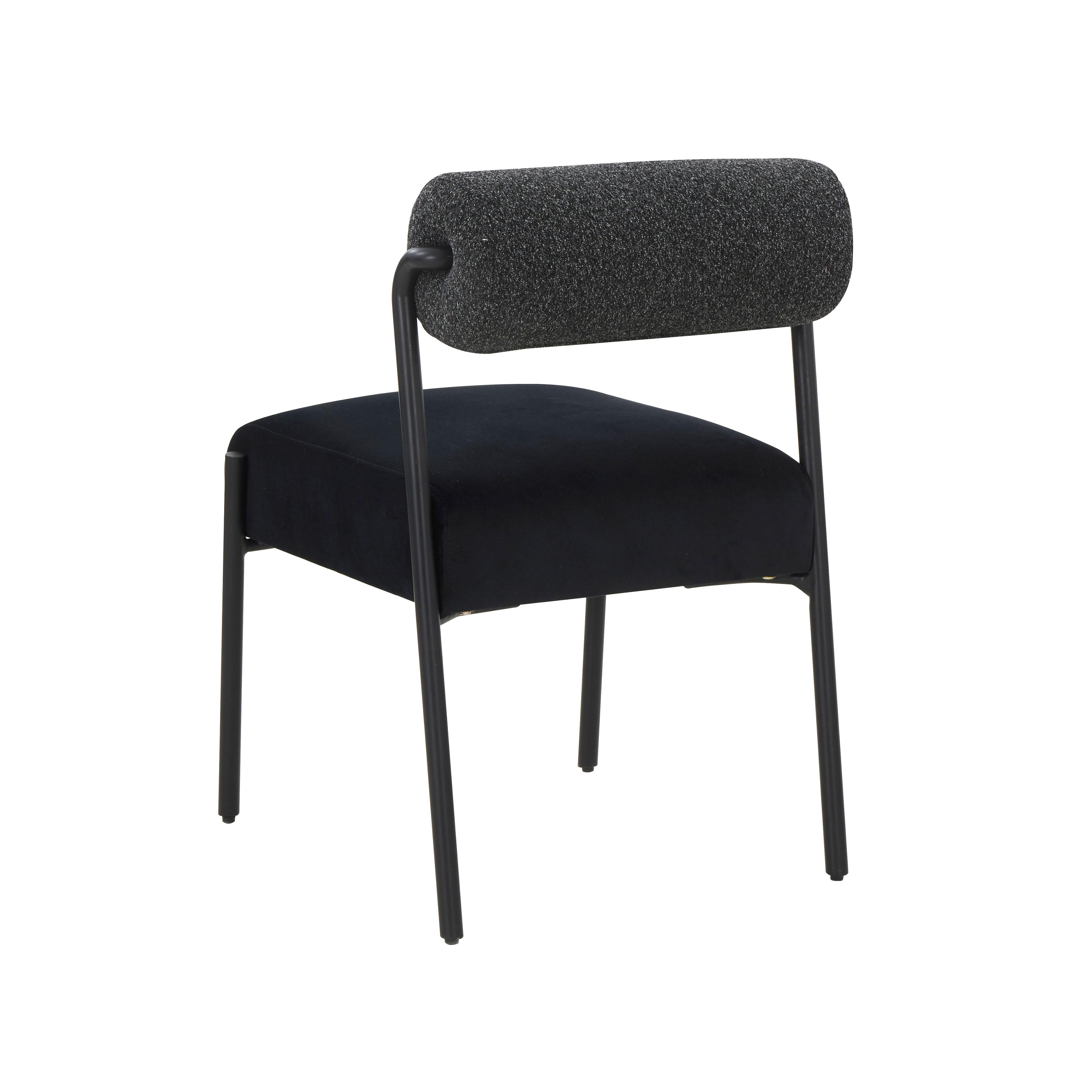 Jolene Black Velvet Dining Chair - Set of 2 - UK
