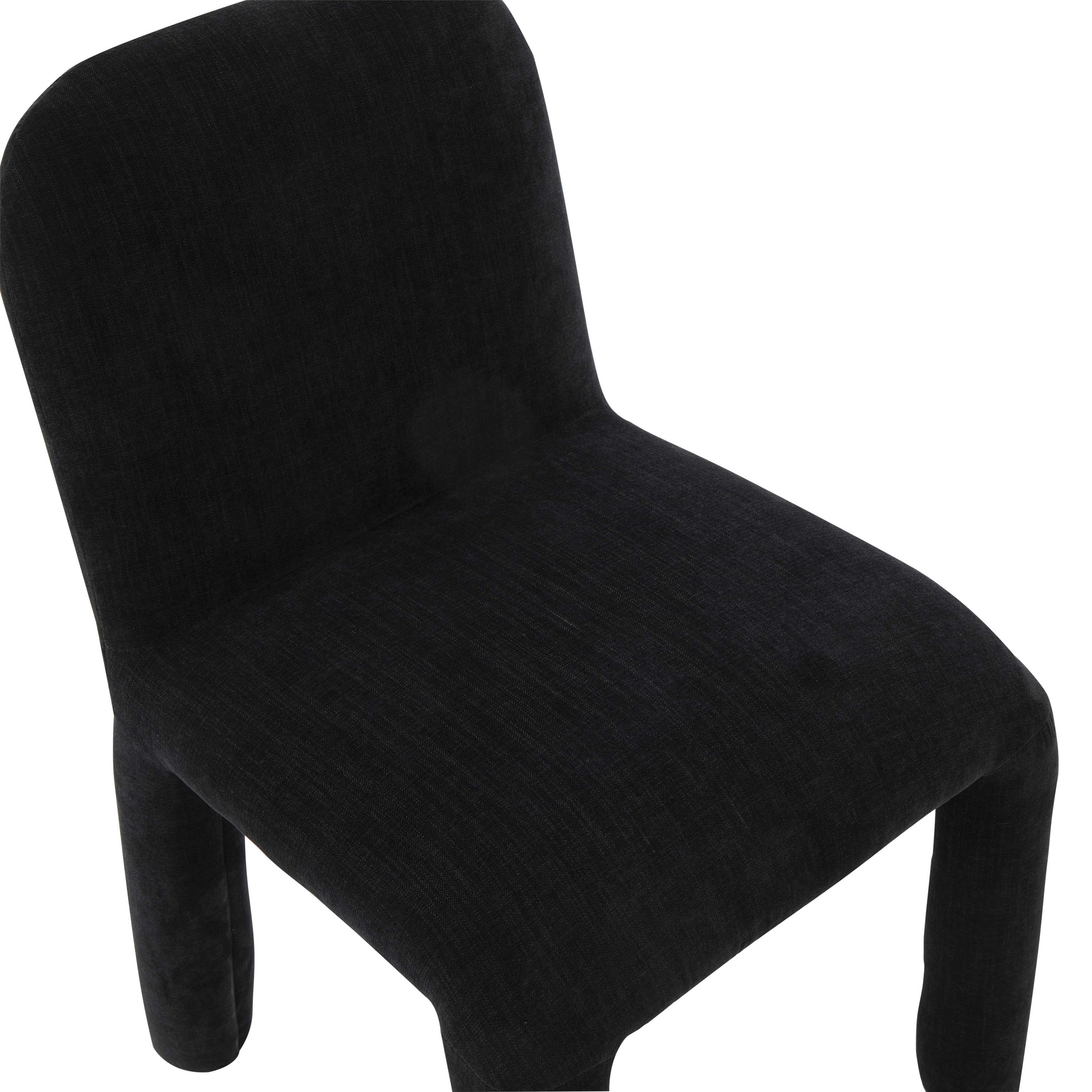 Georgia Midnight Black Chenille Dining Chair - UK