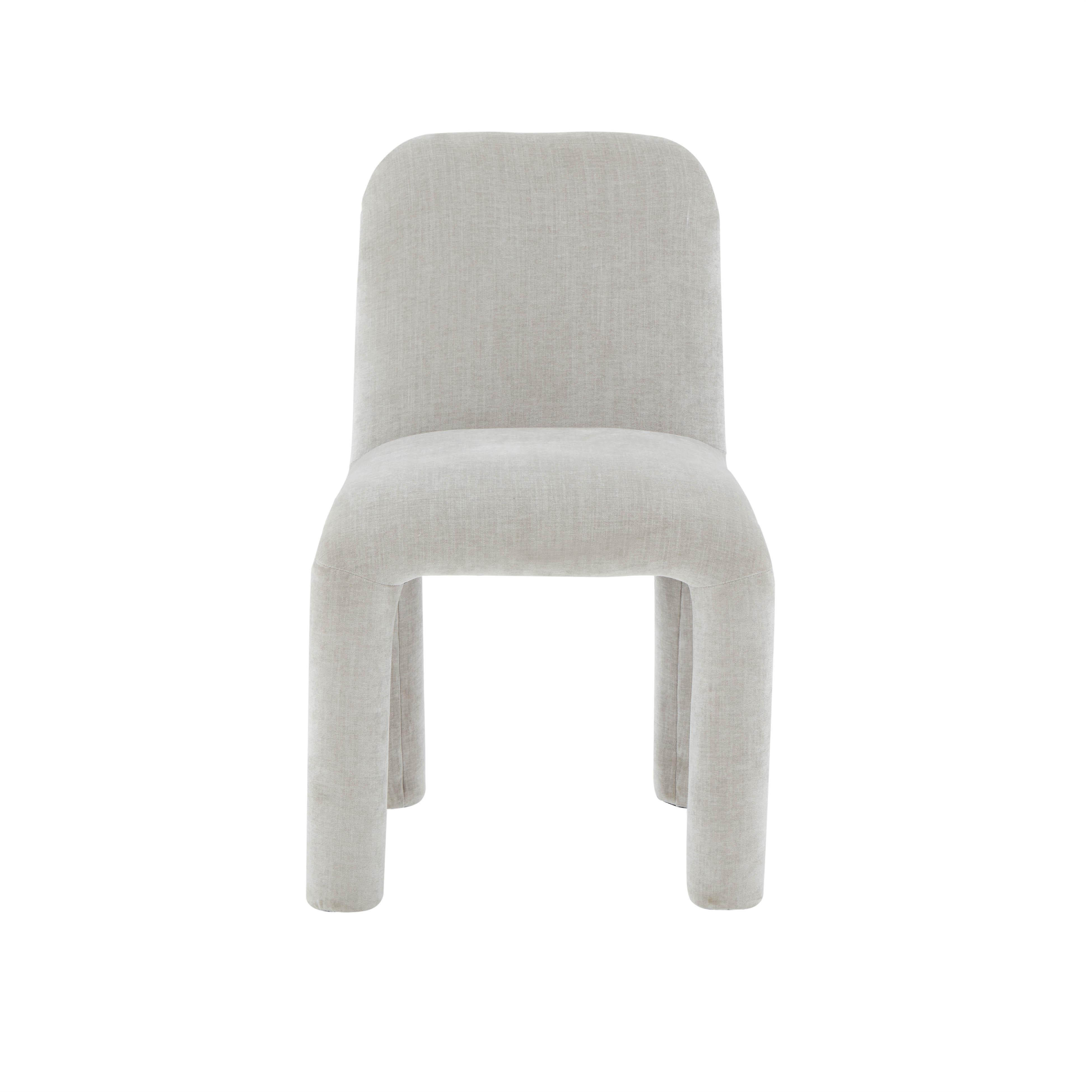 Georgia Light Grey Chenille Dining Chair - UK