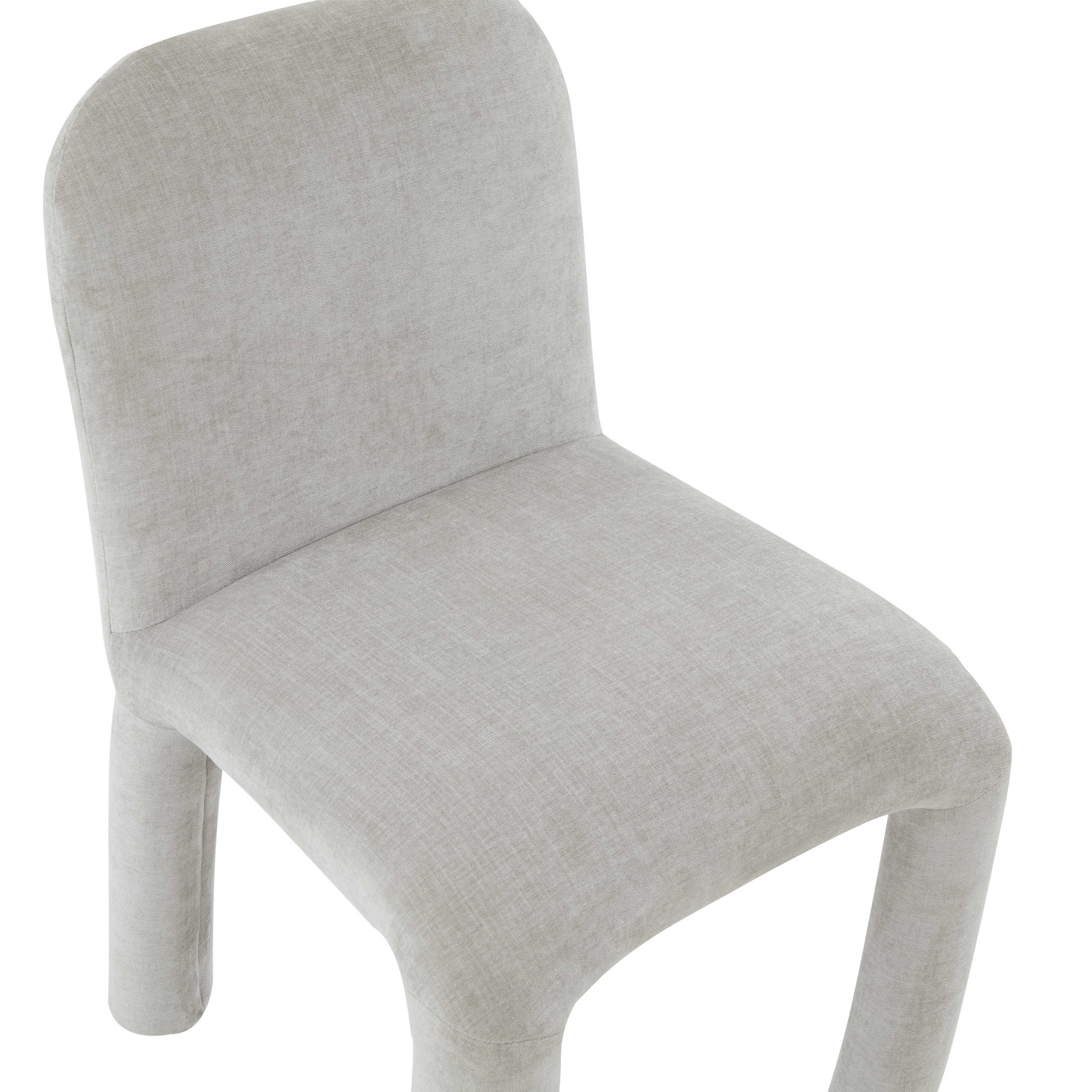 Georgia Light Grey Chenille Dining Chair - UK