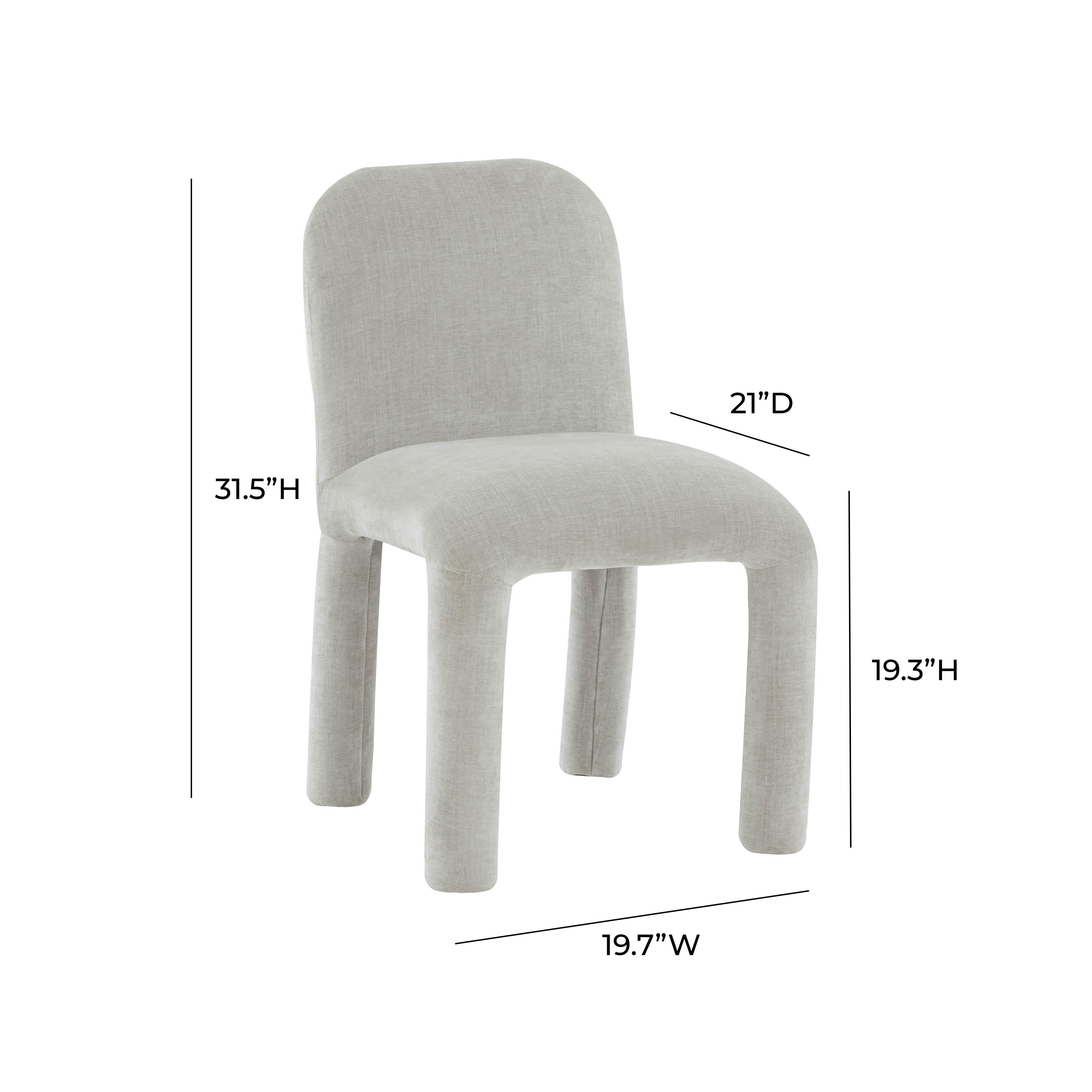 Georgia Light Grey Chenille Dining Chair - UK