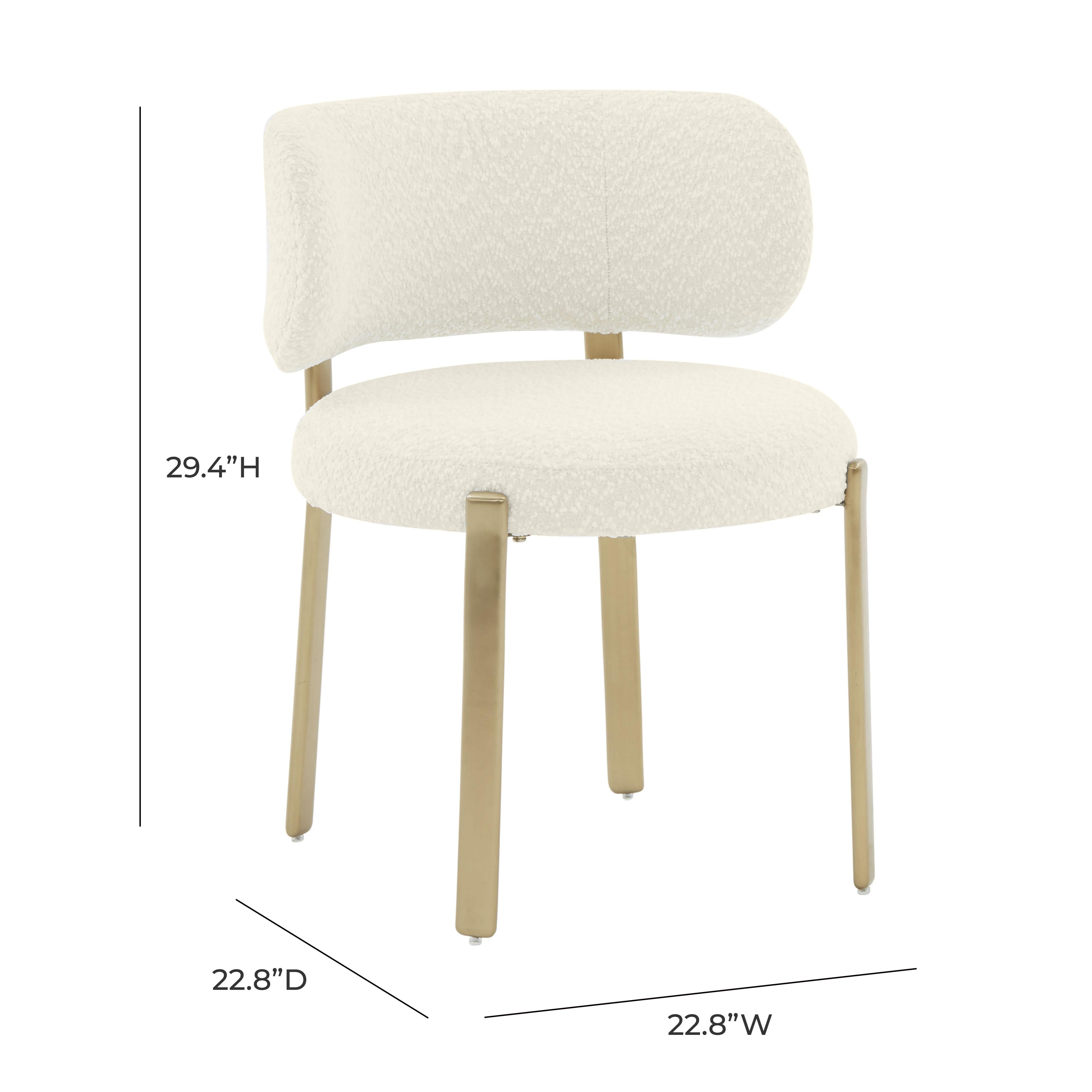 Margaret Cream Boucle Dining Chair - UK