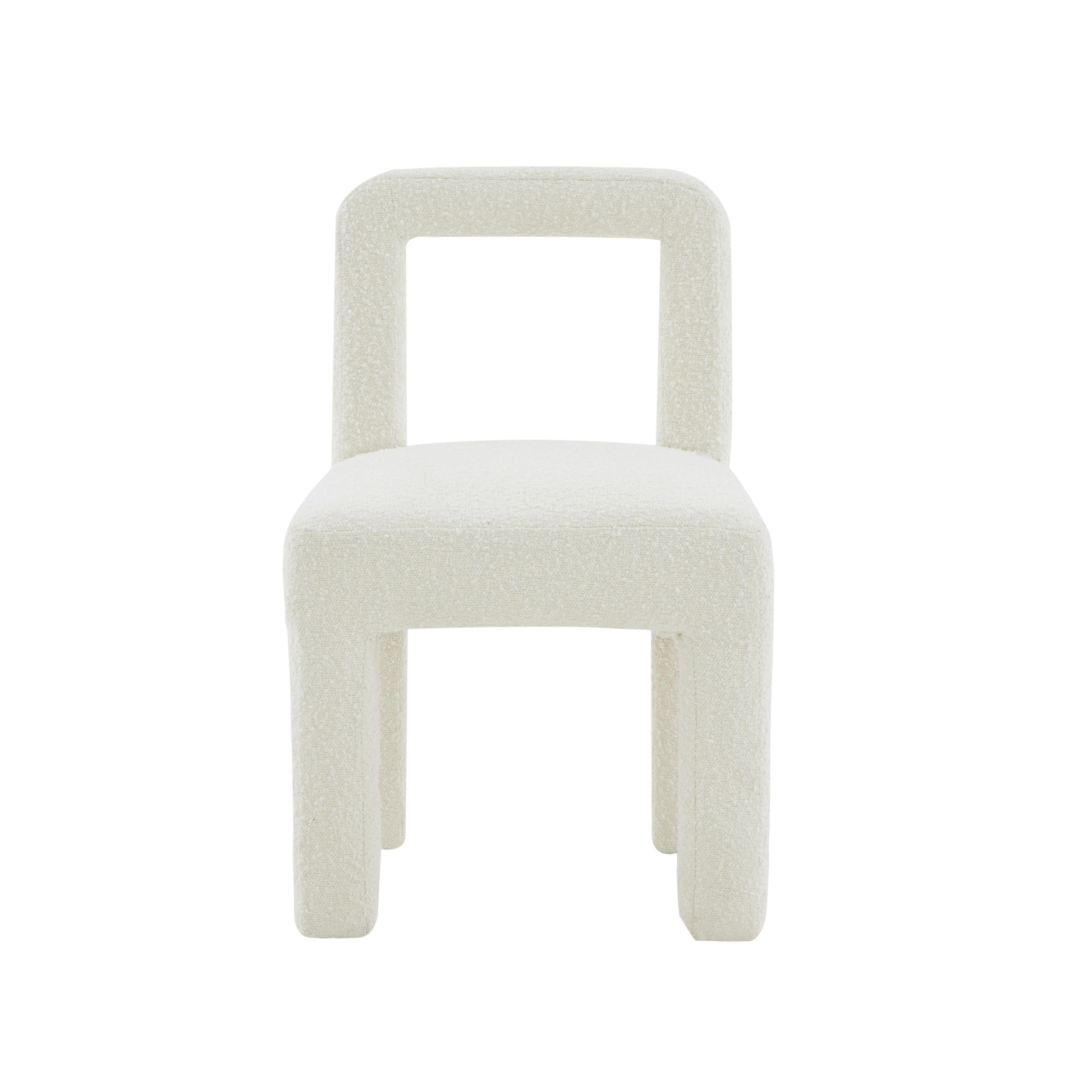 Hazel Cream Boucle Dining Chair - UK