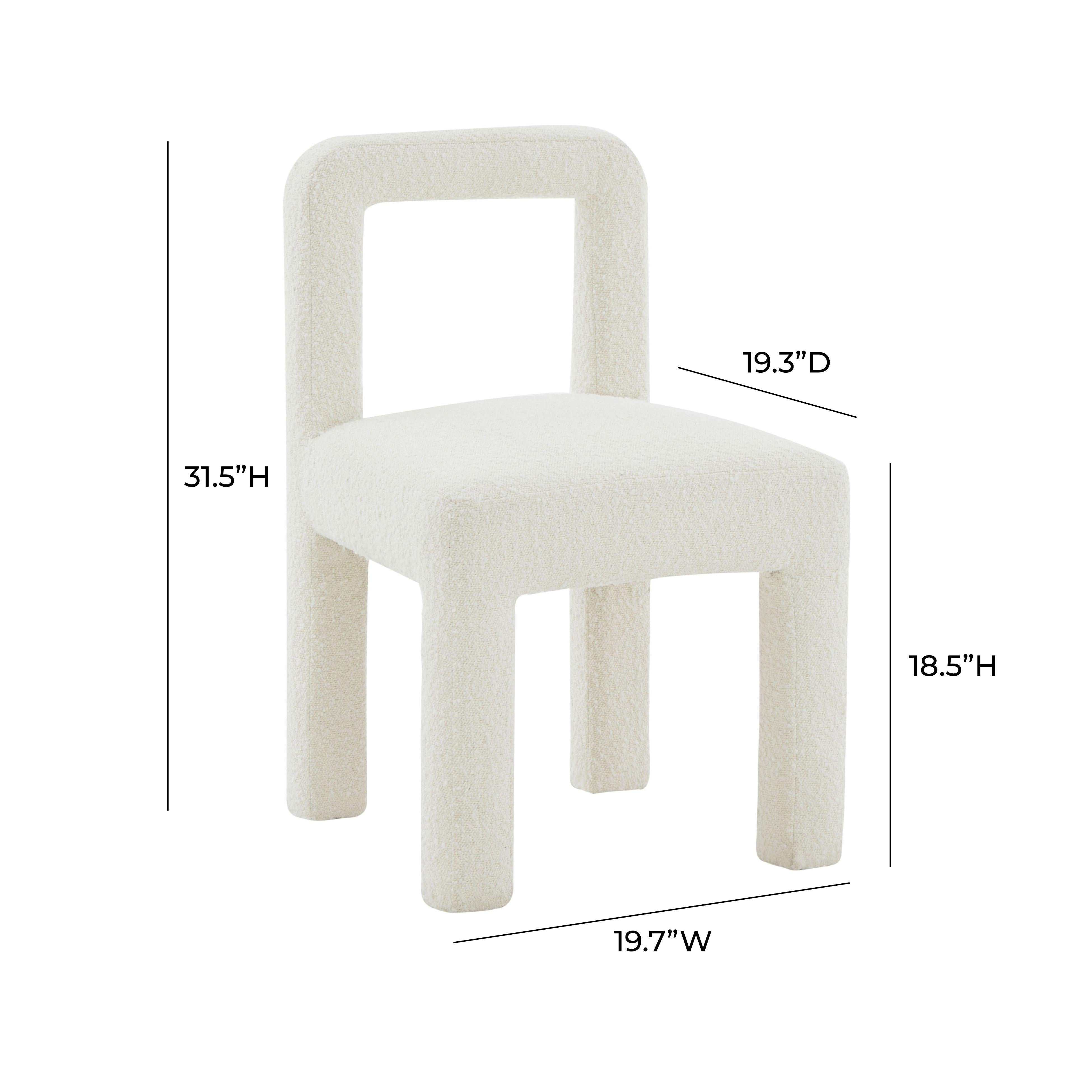 Hazel Cream Boucle Dining Chair - UK