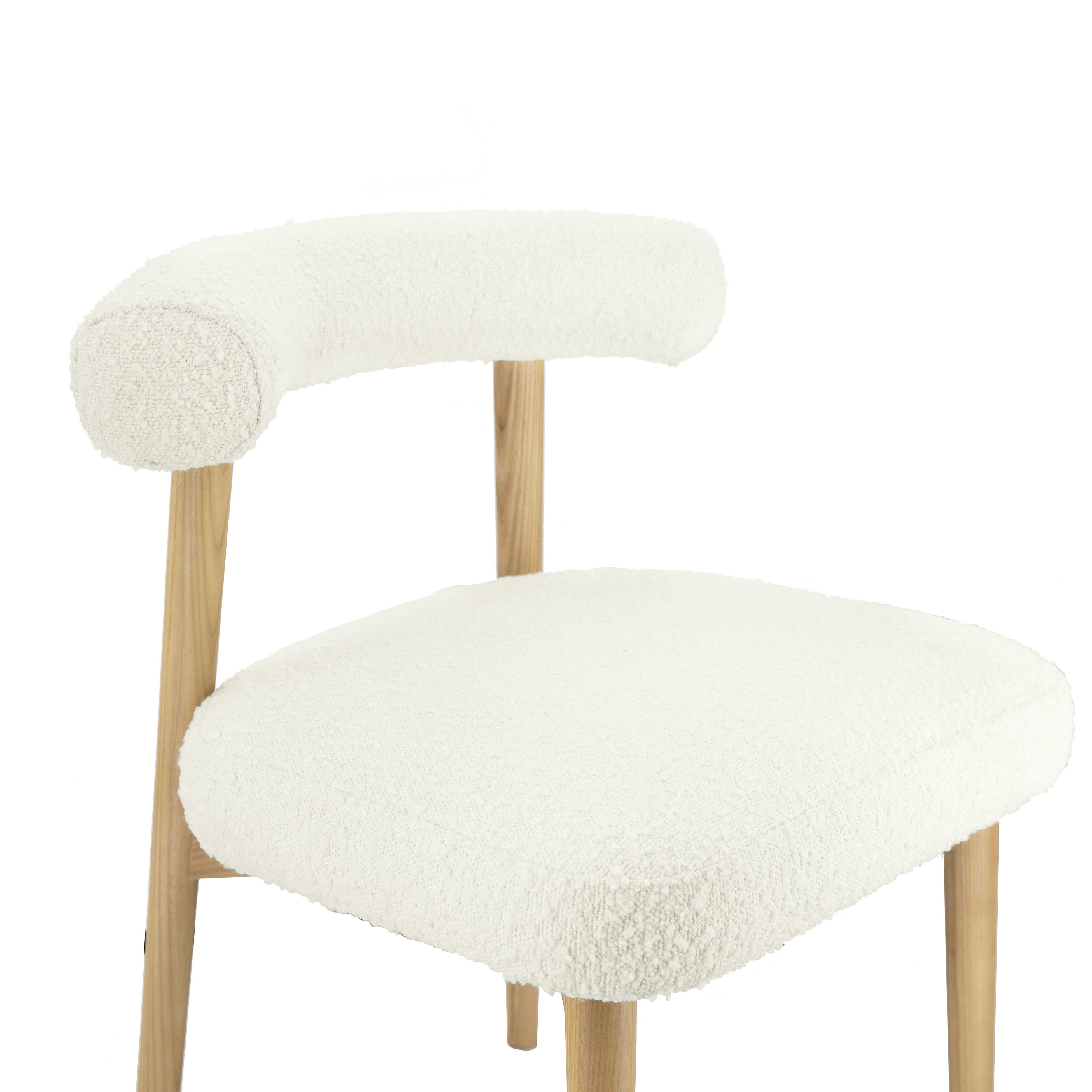 Spara Cream Performance Boucle Side Chair