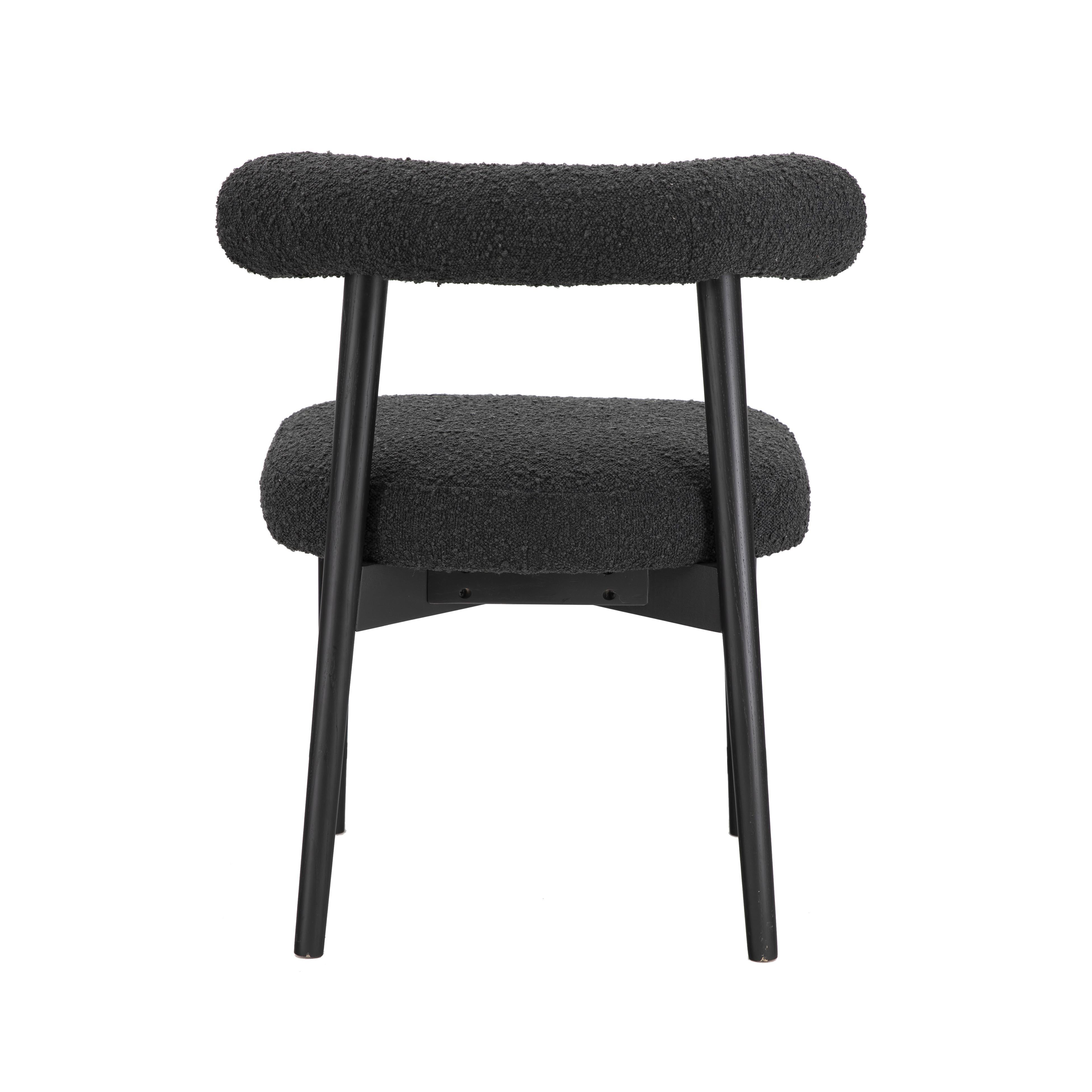 Spara Black Boucle Side Chair - UK